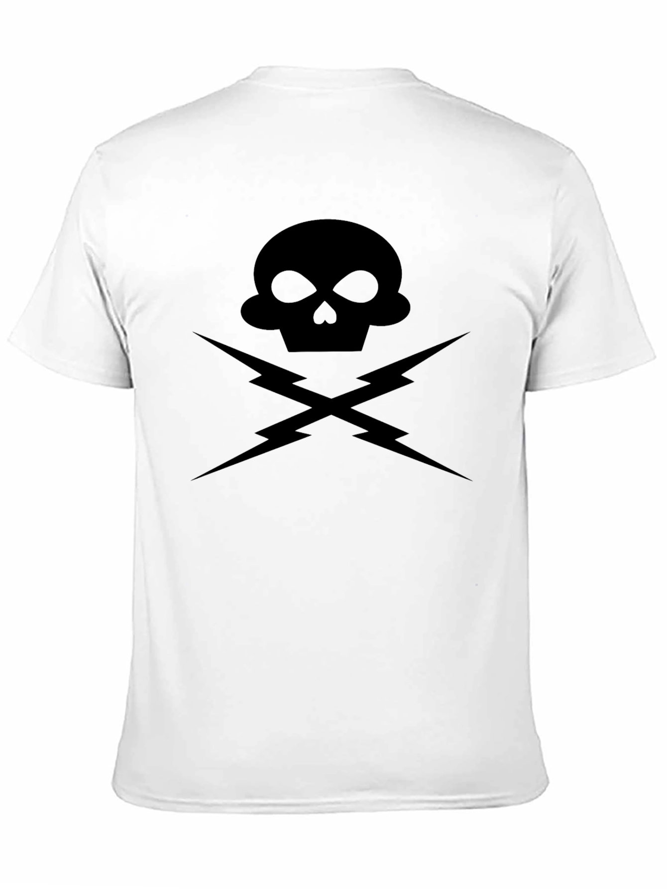 Skull & Lightning Bolt Graphic Tee - Mens
