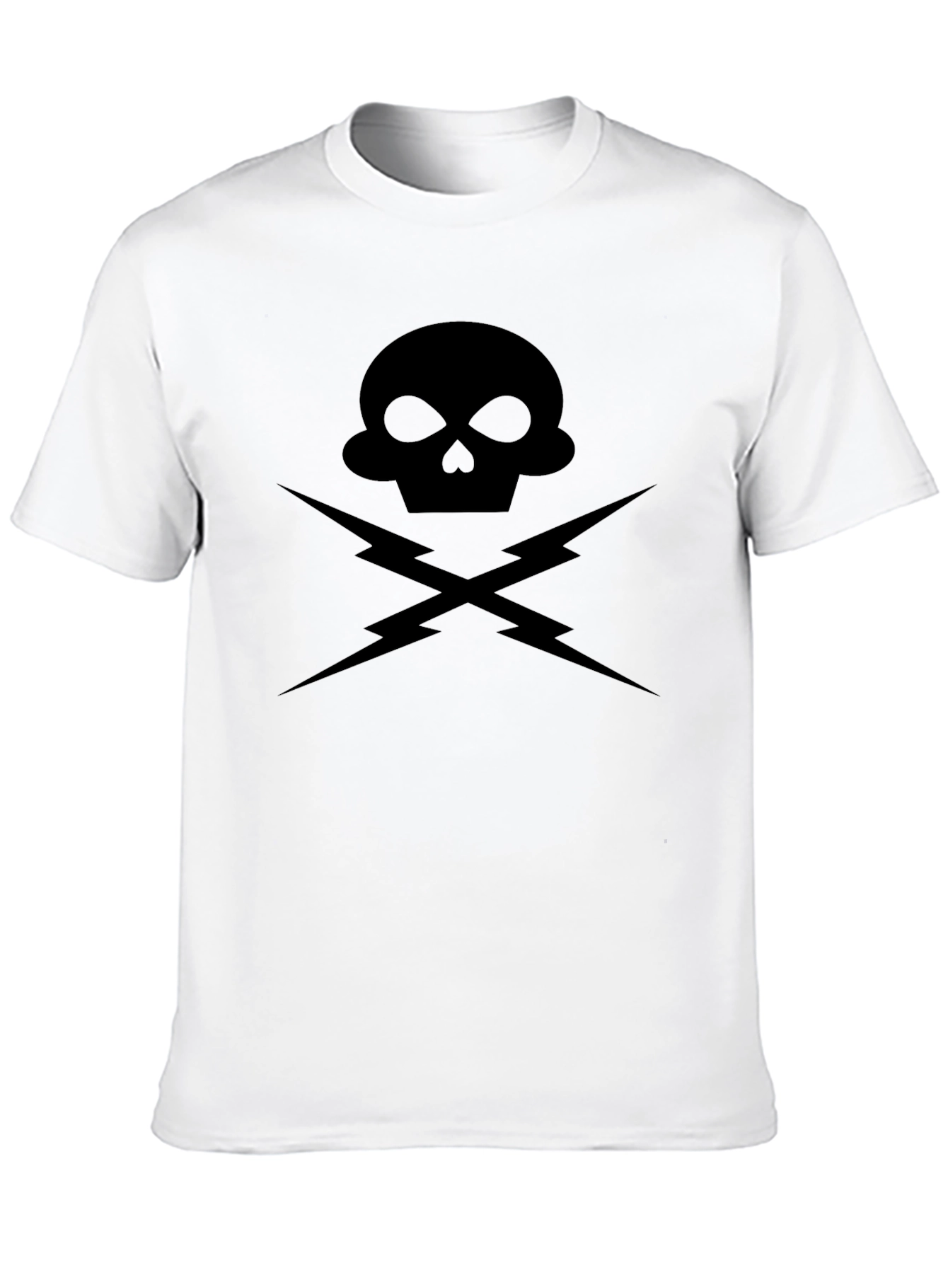 Skull & Lightning Bolt Graphic Tee - Mens