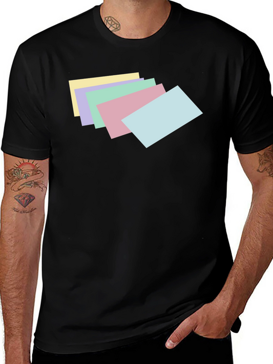 Pastel Stack Tee - Trendy Graphic T-Shirt