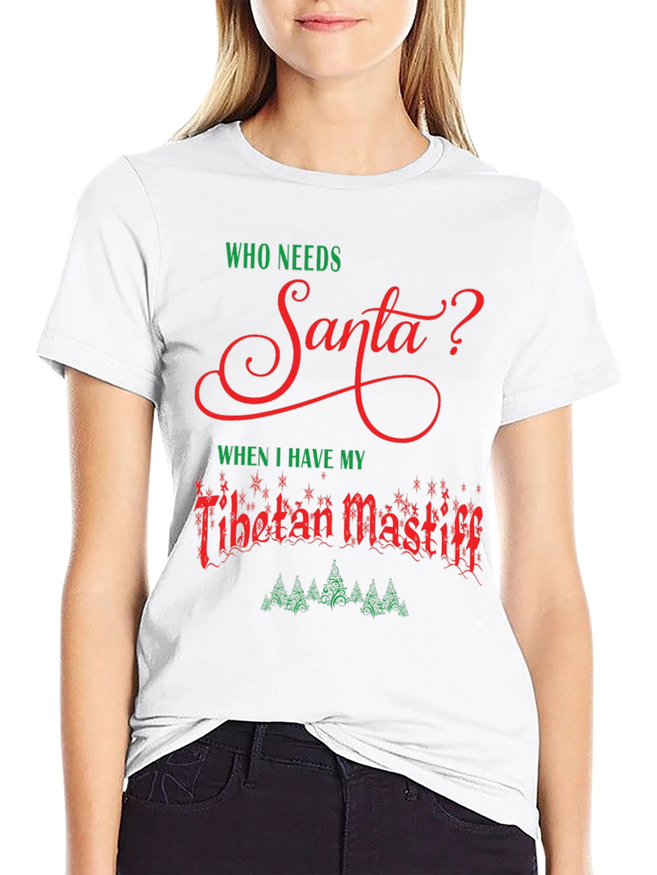 Funny Tibetan Mastiff Christmas T-Shirt