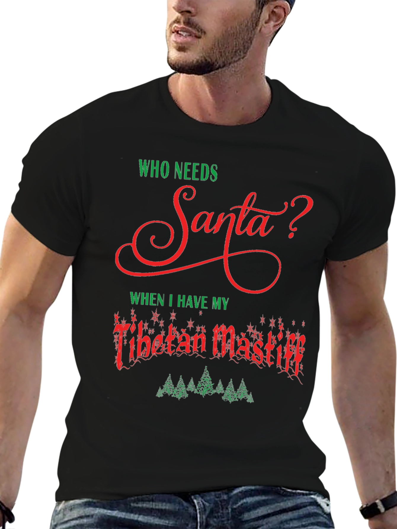 Funny Tibetan Mastiff Christmas T-Shirt
