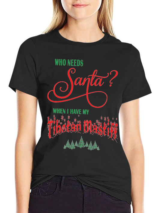 Funny Tibetan Mastiff Christmas T-Shirt