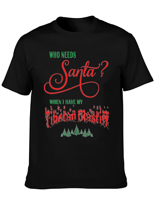 Funny Tibetan Mastiff Christmas T-Shirt