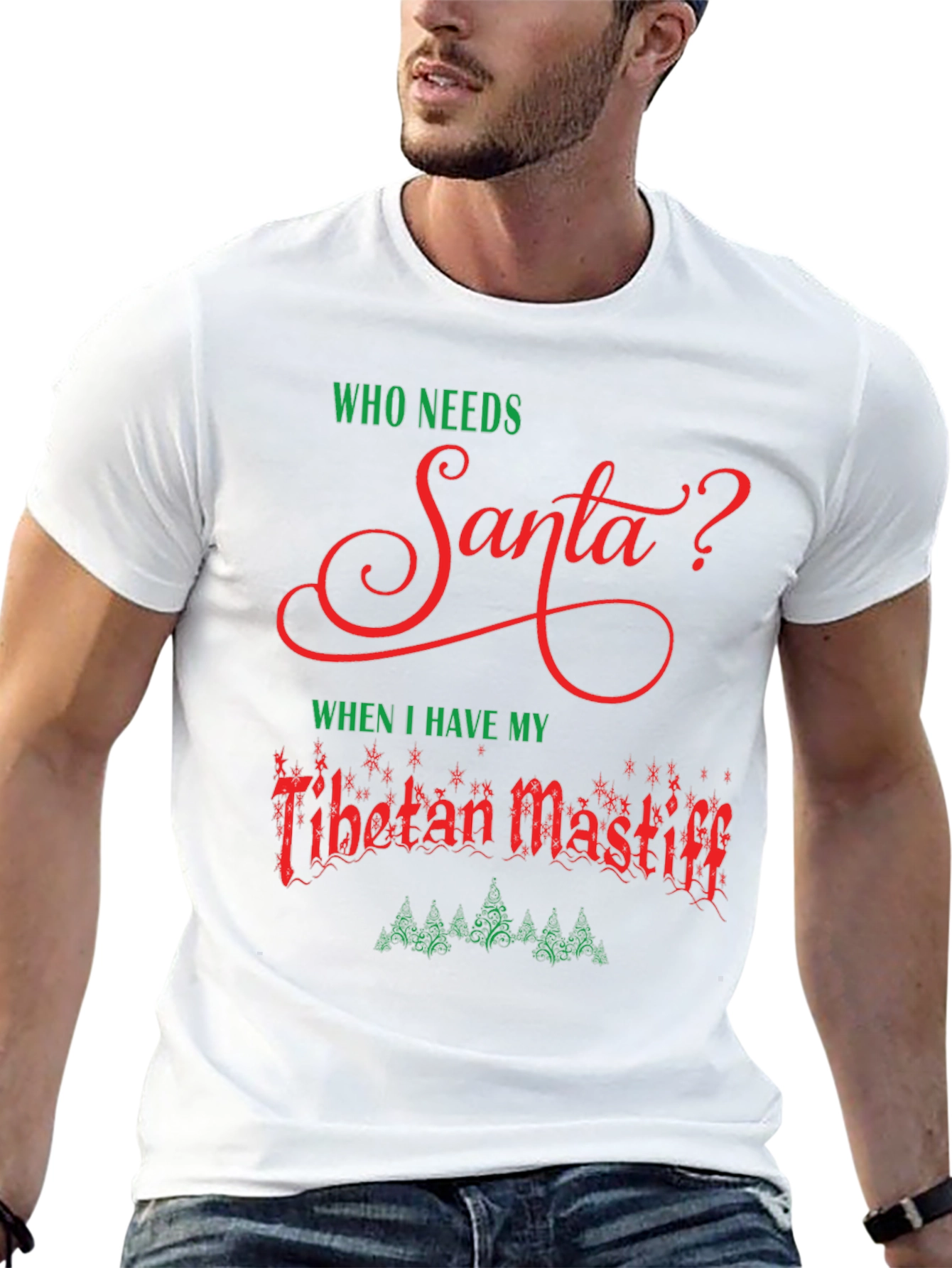Funny Tibetan Mastiff Christmas T-Shirt