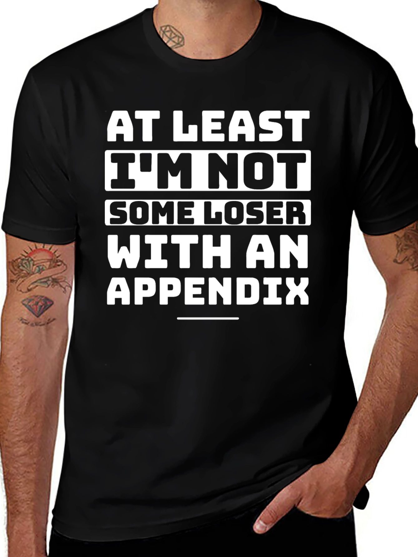 Funny No Appendix Graphic T-Shirt