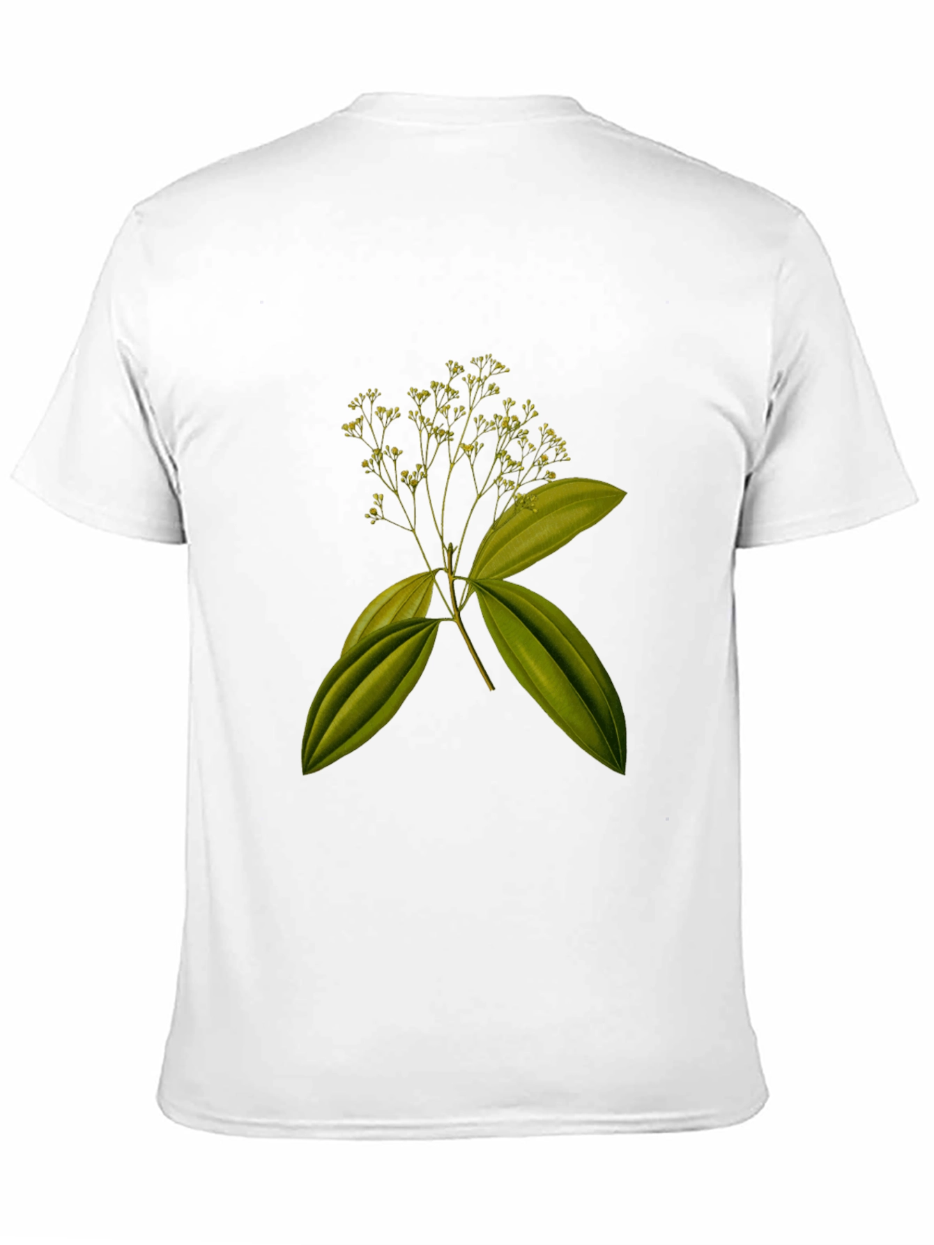 Botanical Print Black T-Shirt