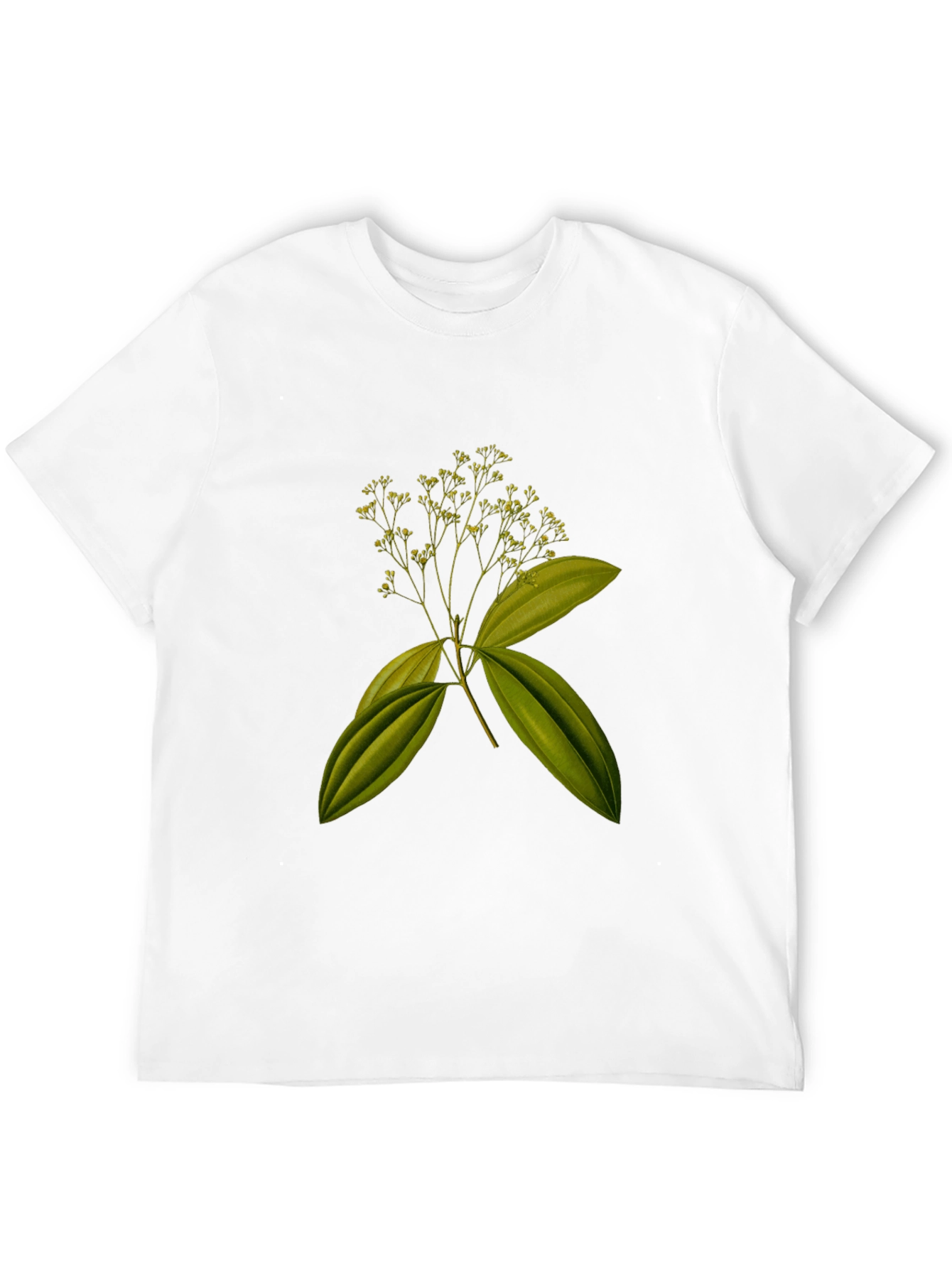 Botanical Print Black T-Shirt