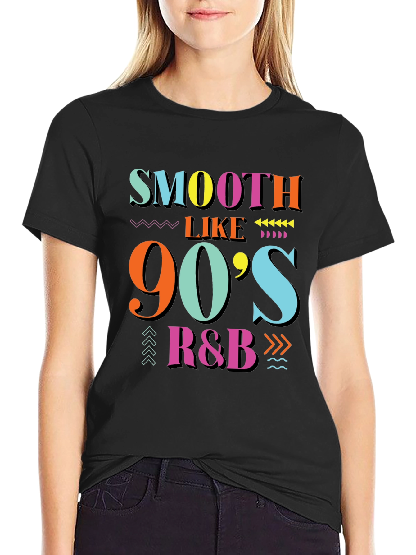 Smooth Like 90s R&B Black T-Shirt
