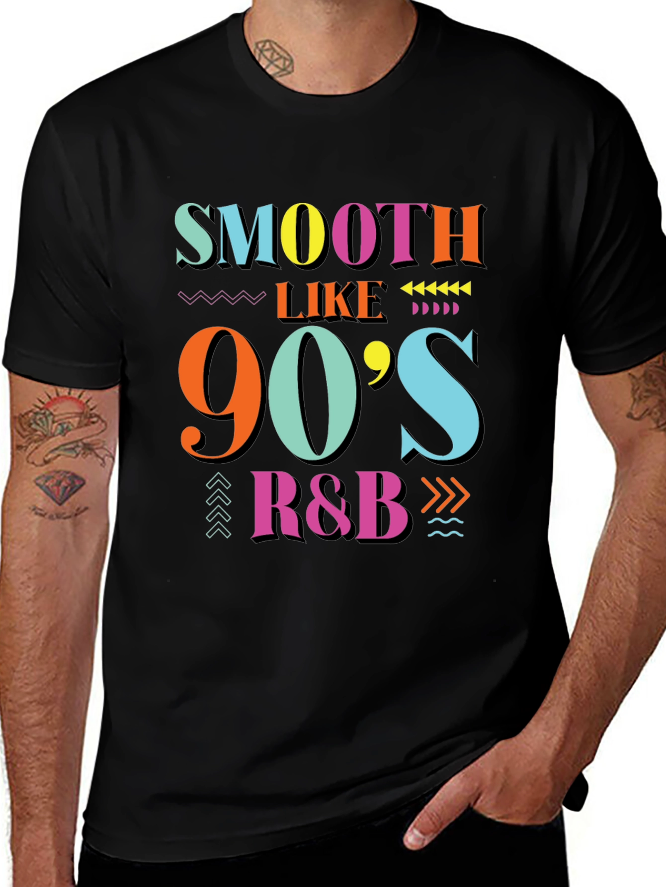 Smooth Like 90s R&B Black T-Shirt
