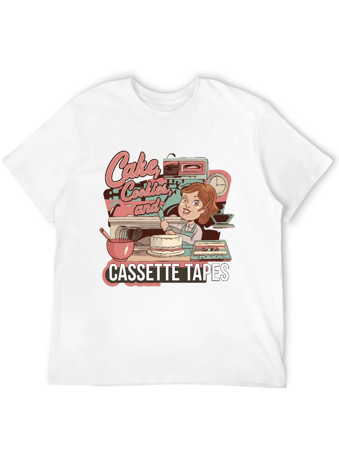 Cake Cookies & Cassette Tapes Graphic Tee