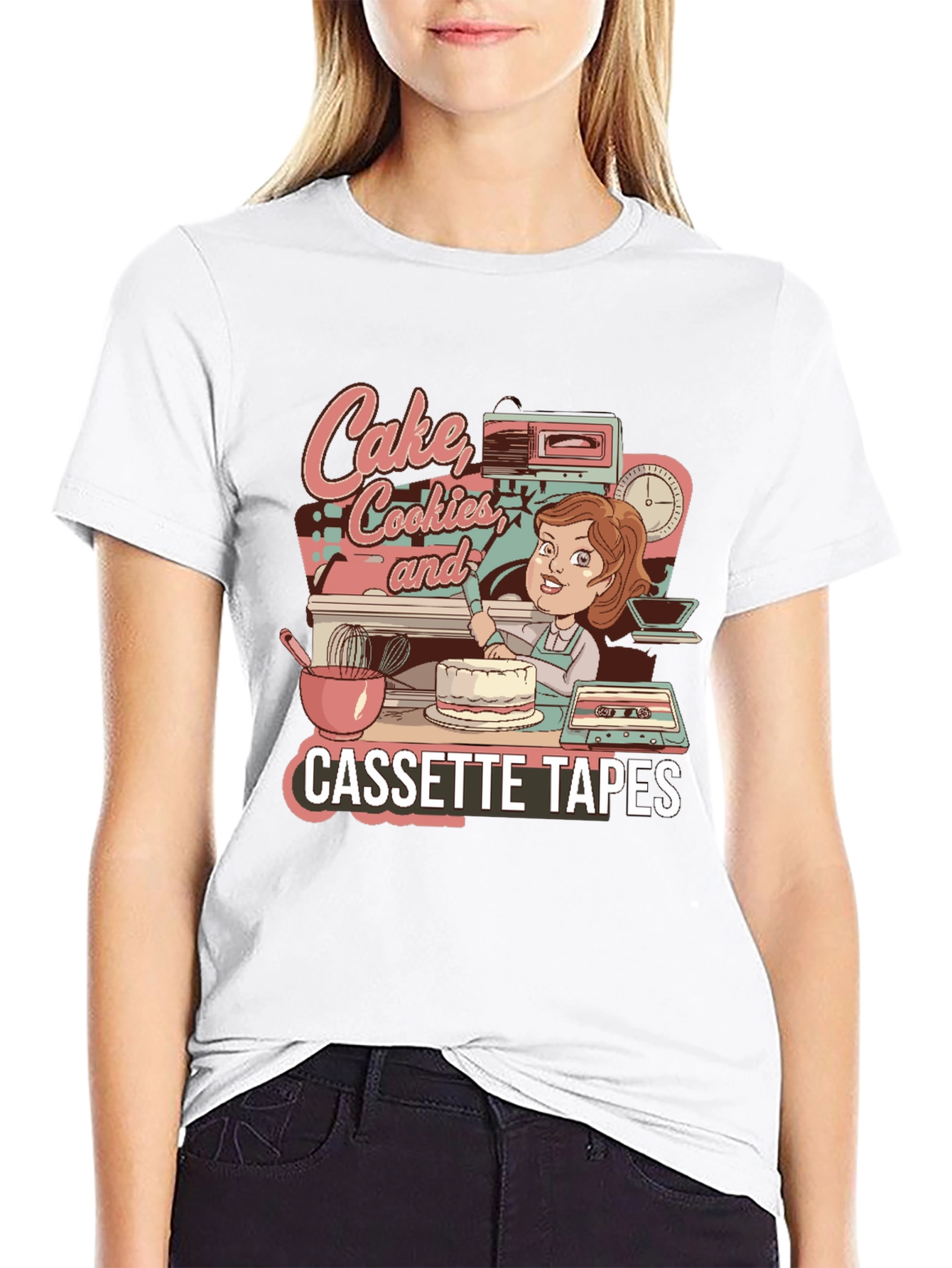 Cake Cookies & Cassette Tapes Graphic Tee