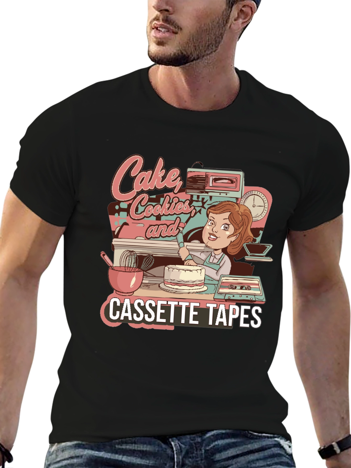 Cake Cookies & Cassette Tapes Graphic Tee