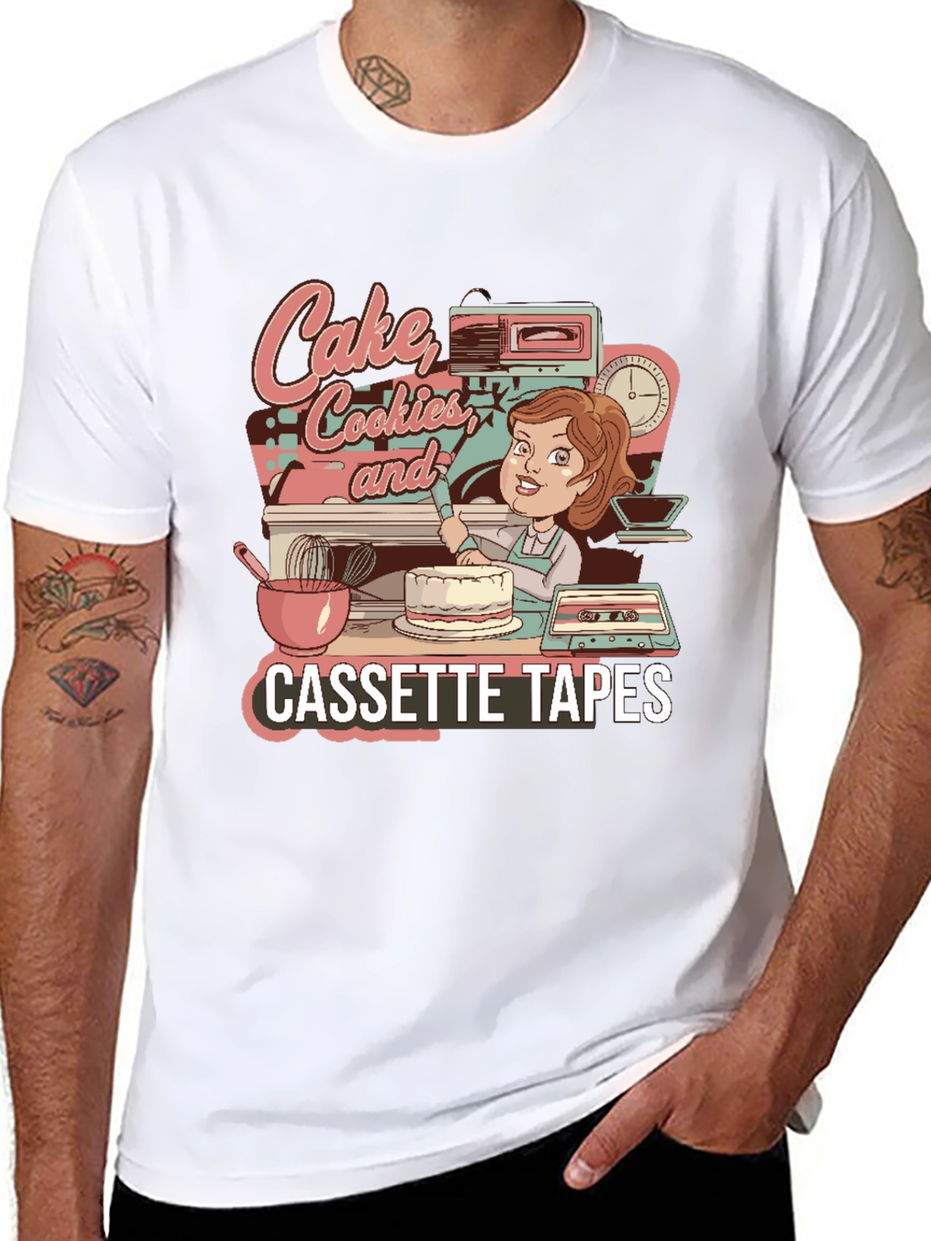 Cake Cookies & Cassette Tapes Graphic Tee