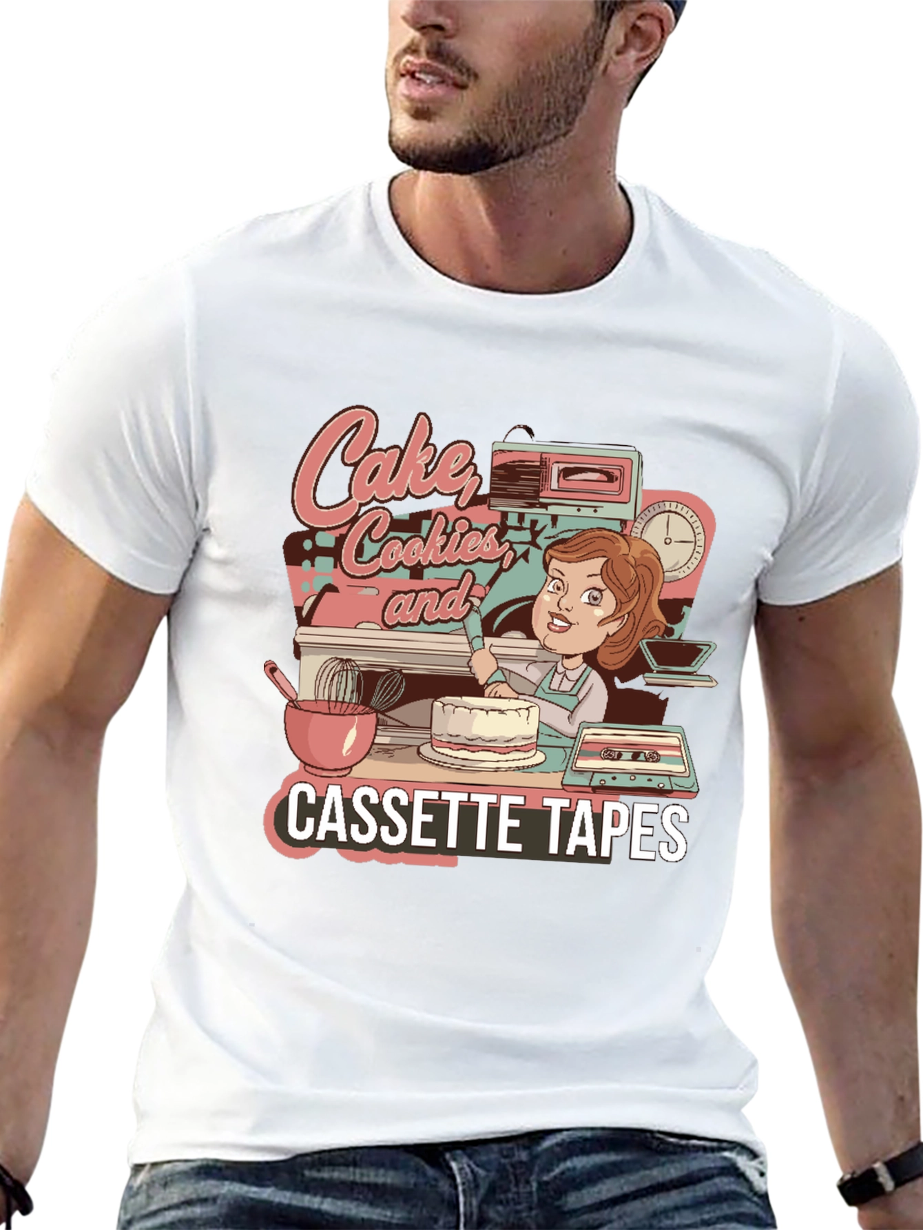Cake Cookies & Cassette Tapes Graphic Tee