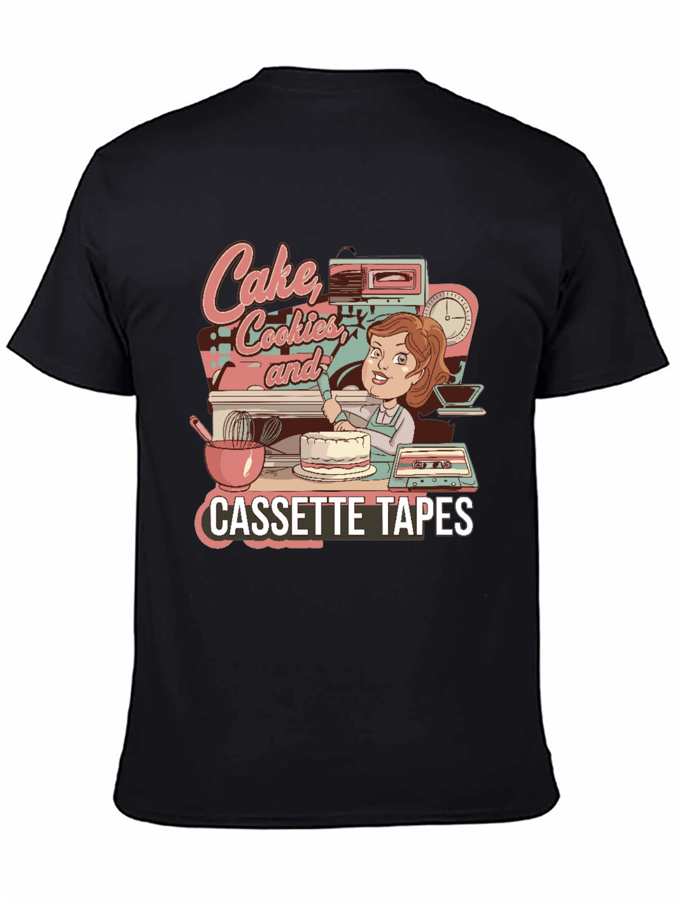 Cake Cookies & Cassette Tapes Graphic Tee