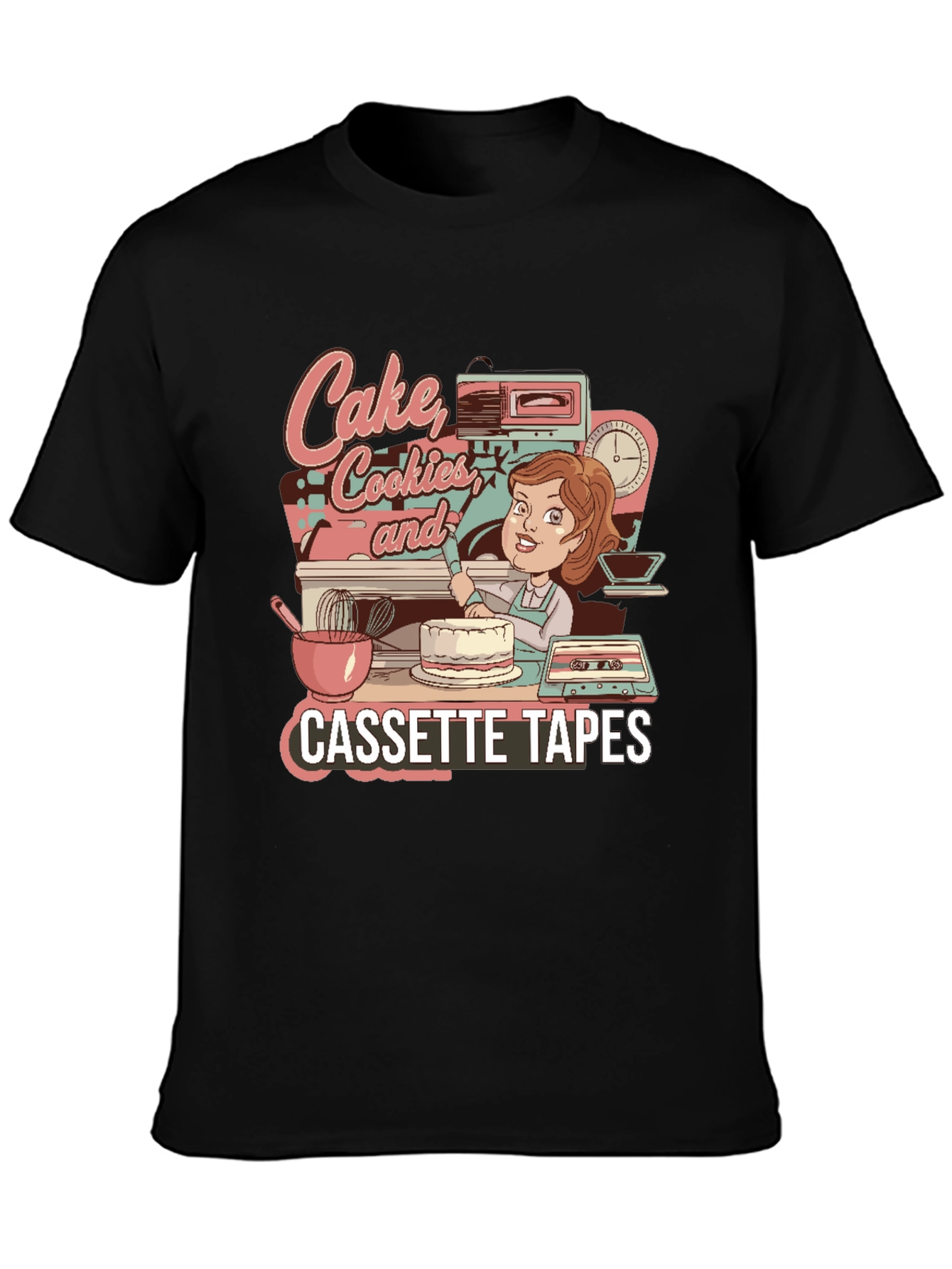 Cake Cookies & Cassette Tapes Graphic Tee
