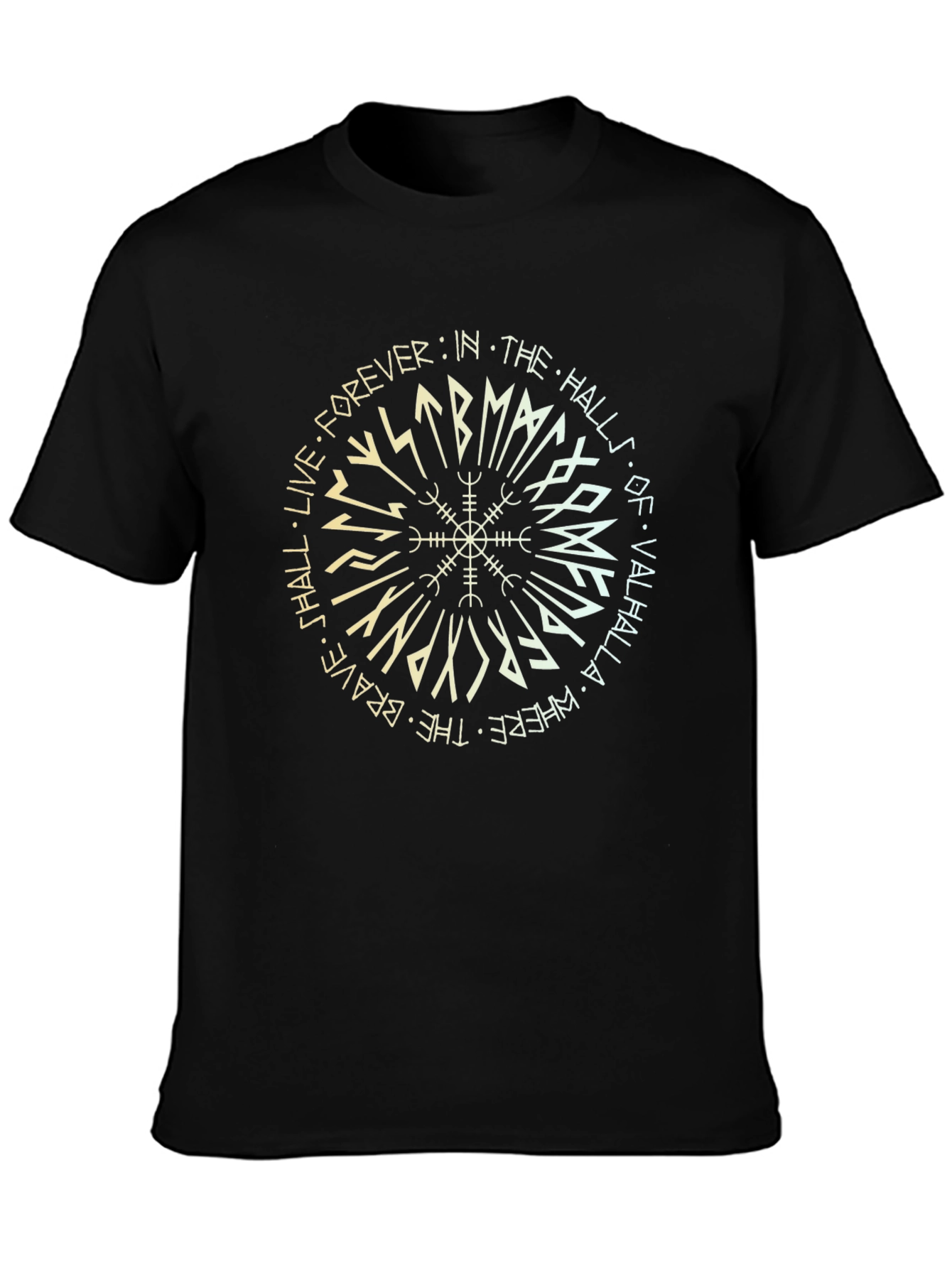 Viking Compass Valhalla T-Shirt - Live Forever