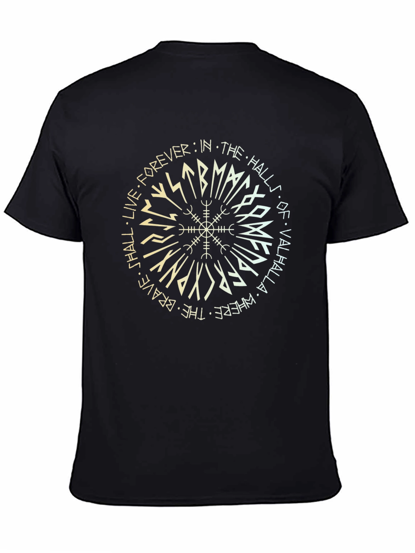 Viking Compass Valhalla T-Shirt - Live Forever