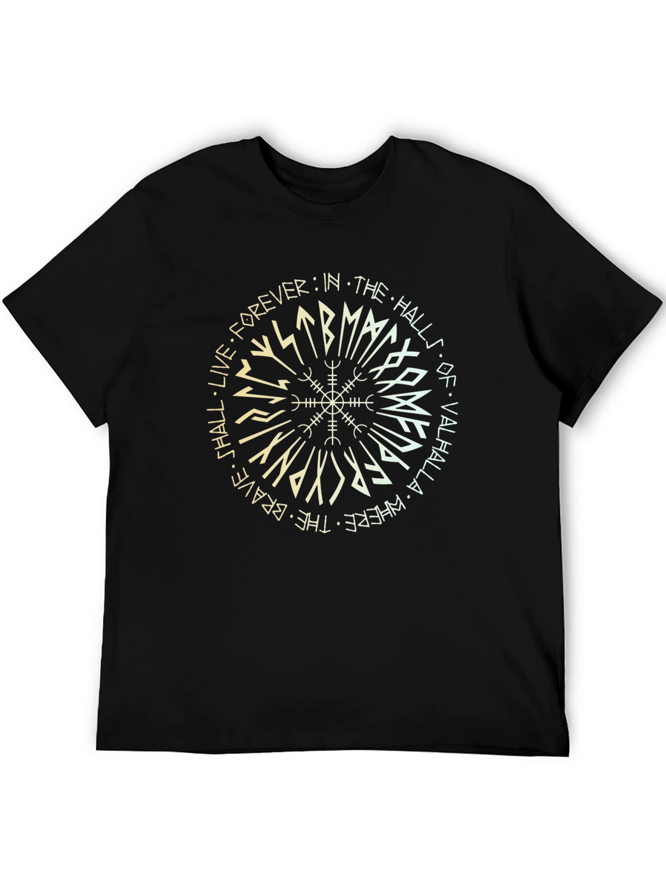 Viking Compass Valhalla T-Shirt - Live Forever