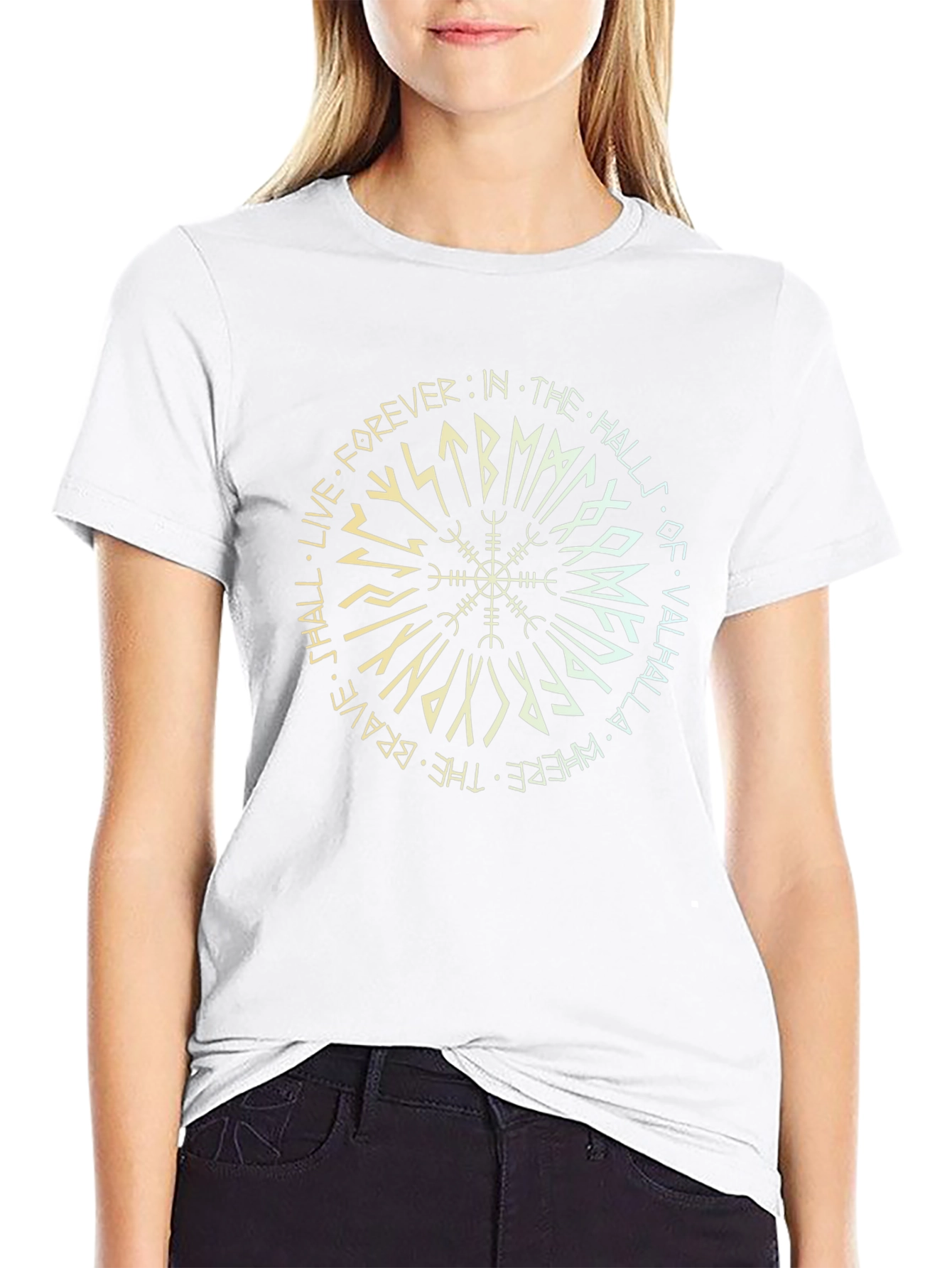 Viking Compass Valhalla T-Shirt - Live Forever