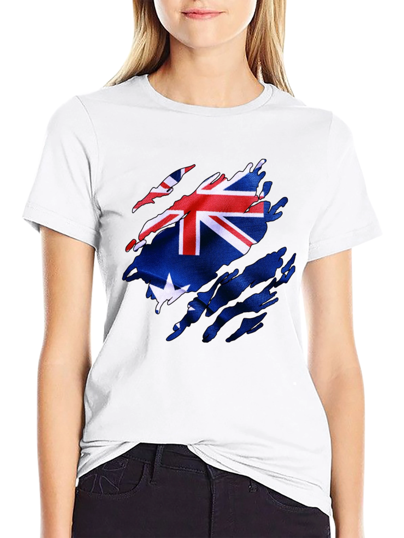 Distressed Australian Flag Graphic Tee