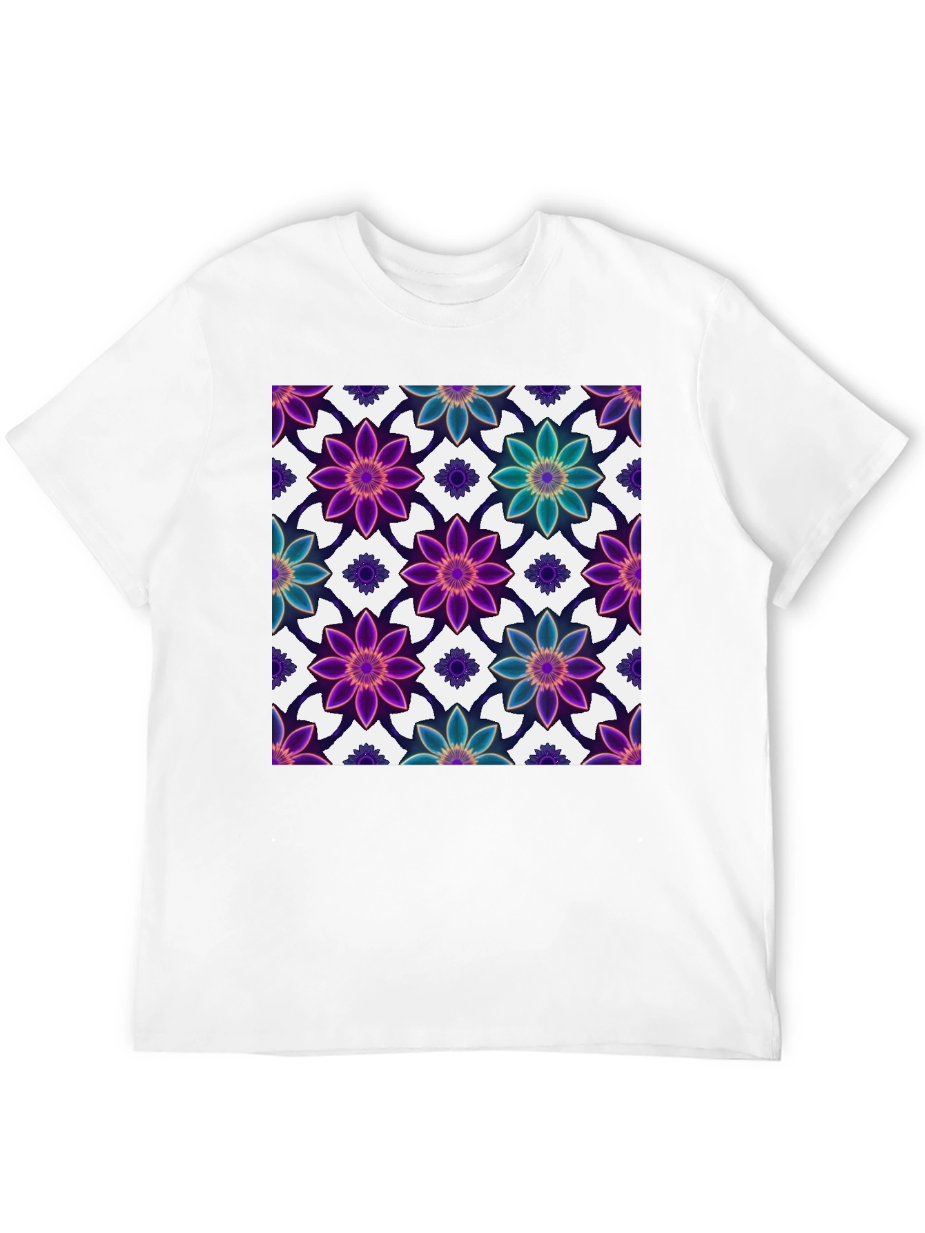 Floral Print Black T-Shirt