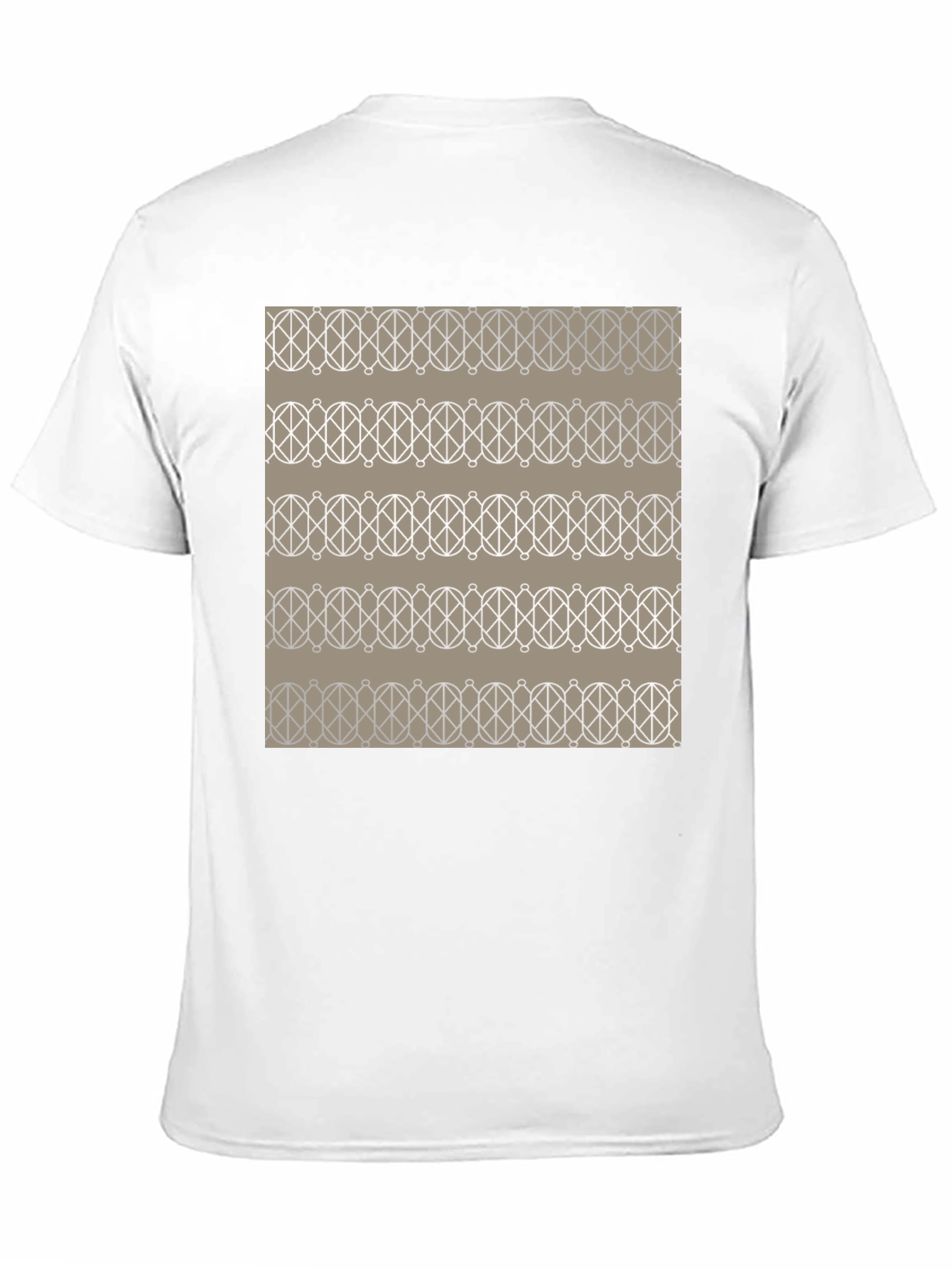 Geometric Pattern Graphic Tee - Stylish Mens Black T-Shirt