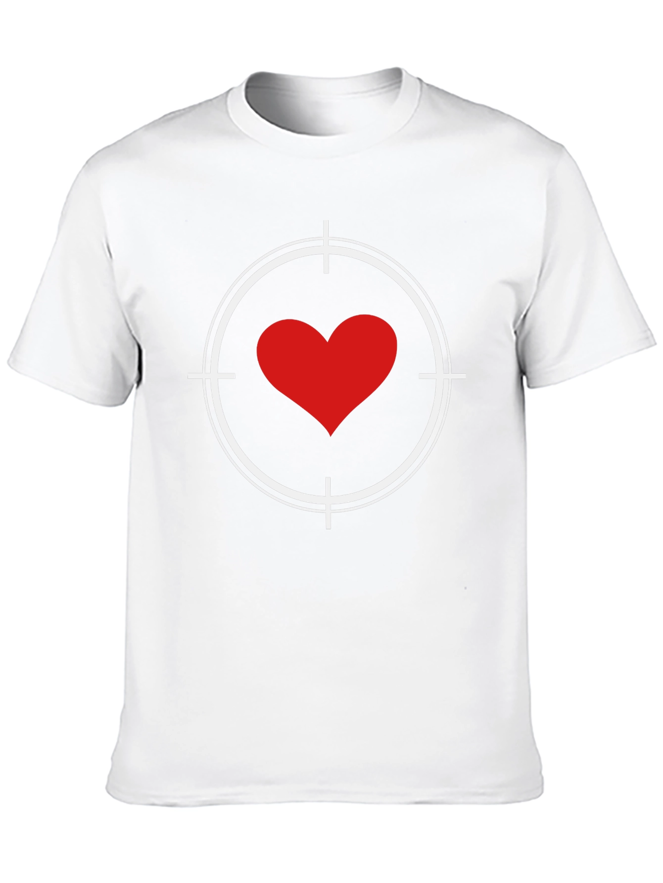 Heart Target Graphic Tee - Black Cotton T-Shirt