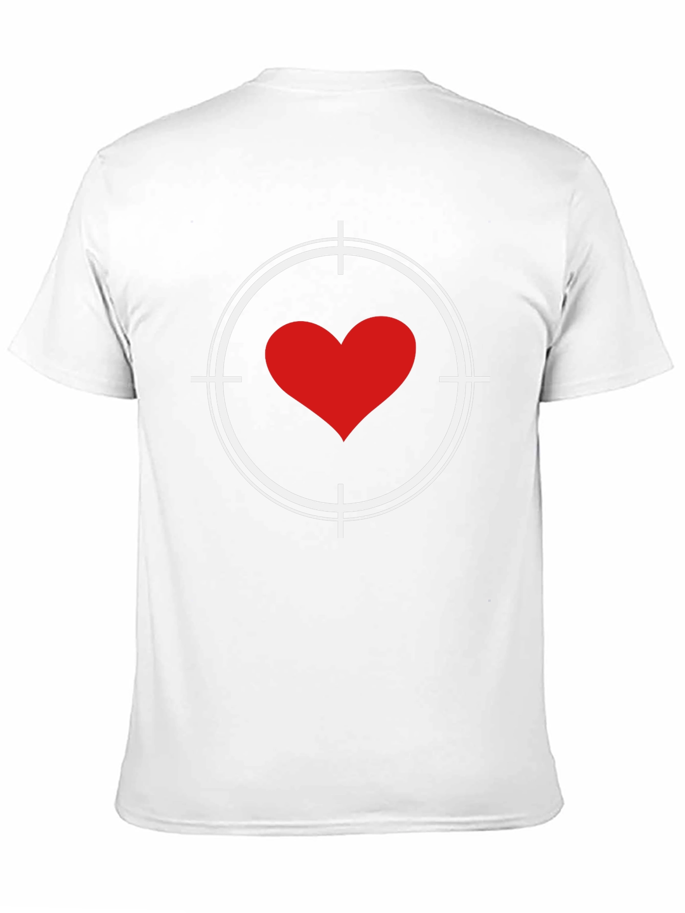 Heart Target Graphic Tee - Black Cotton T-Shirt