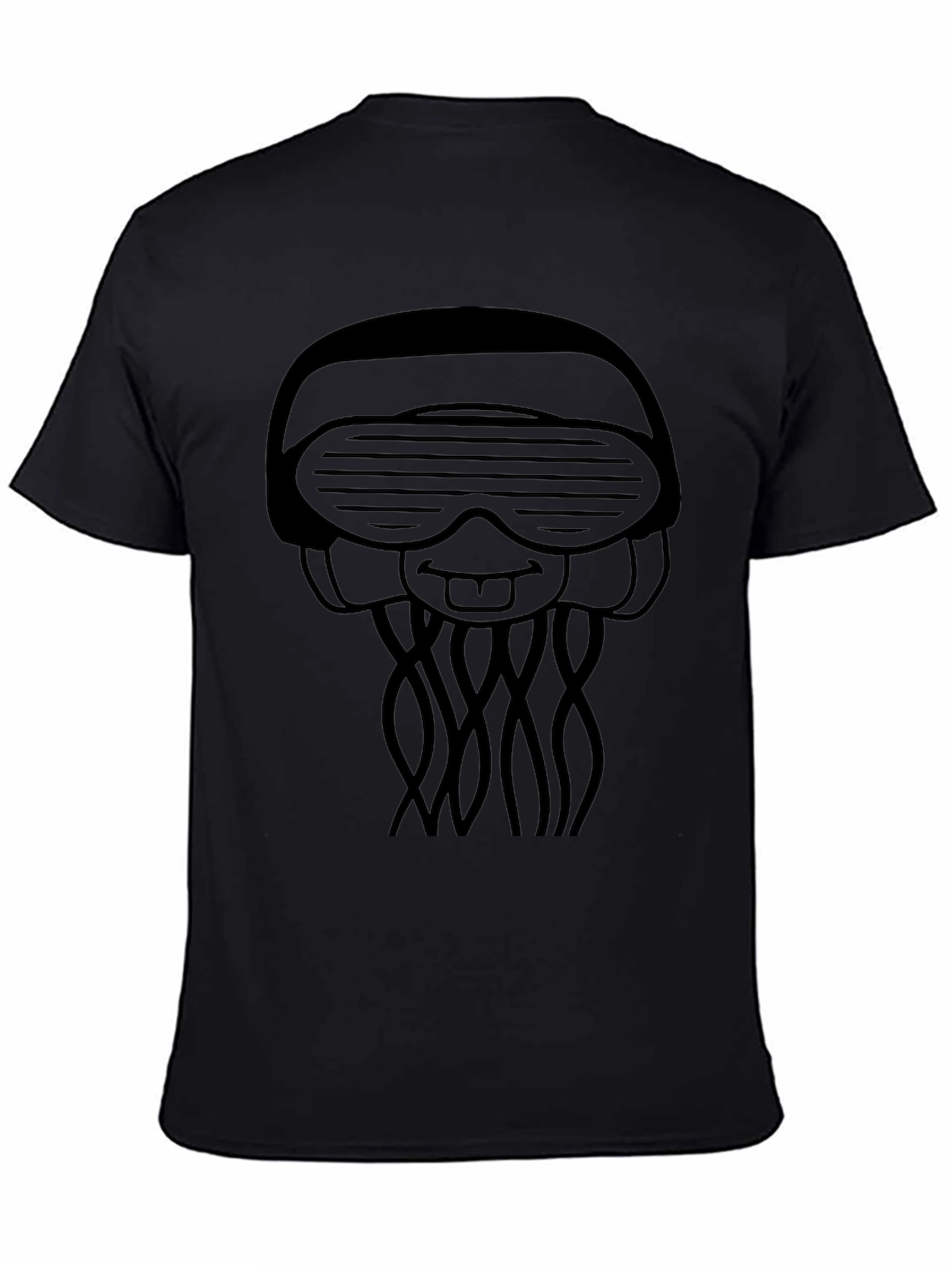 Cool Jellyfish Graphic Tee - Black