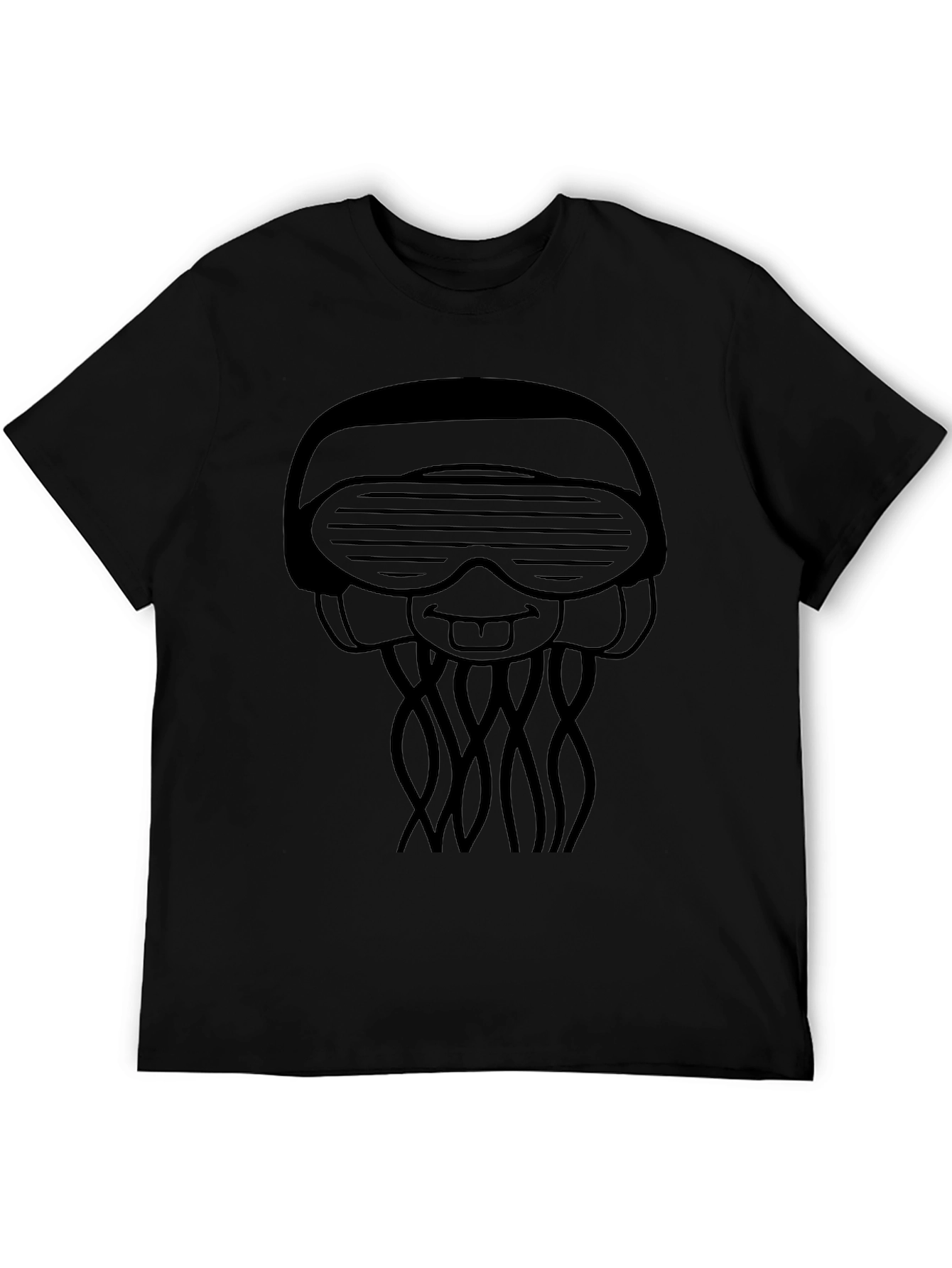 Cool Jellyfish Graphic Tee - Black