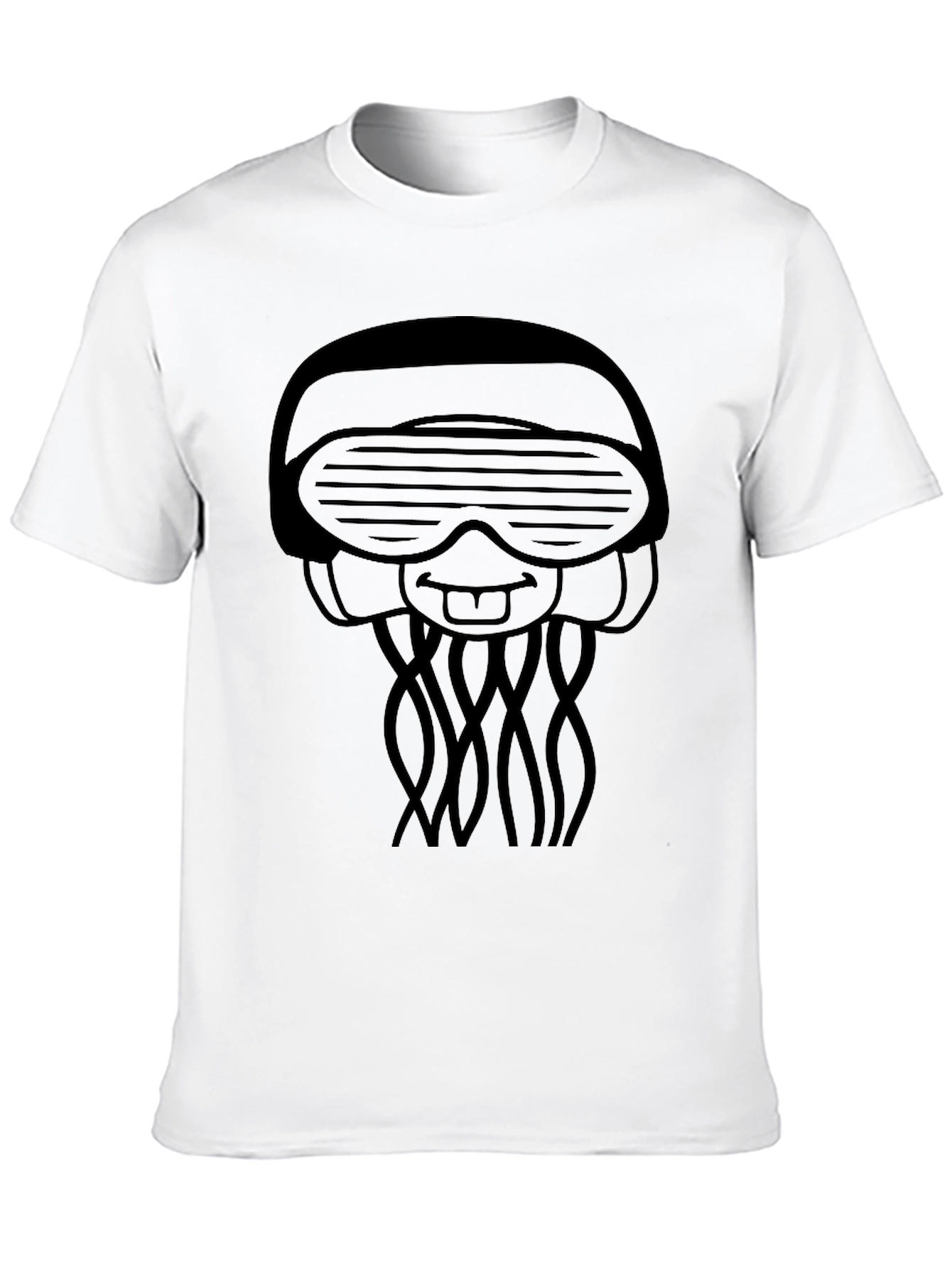 Cool Jellyfish Graphic Tee - Black
