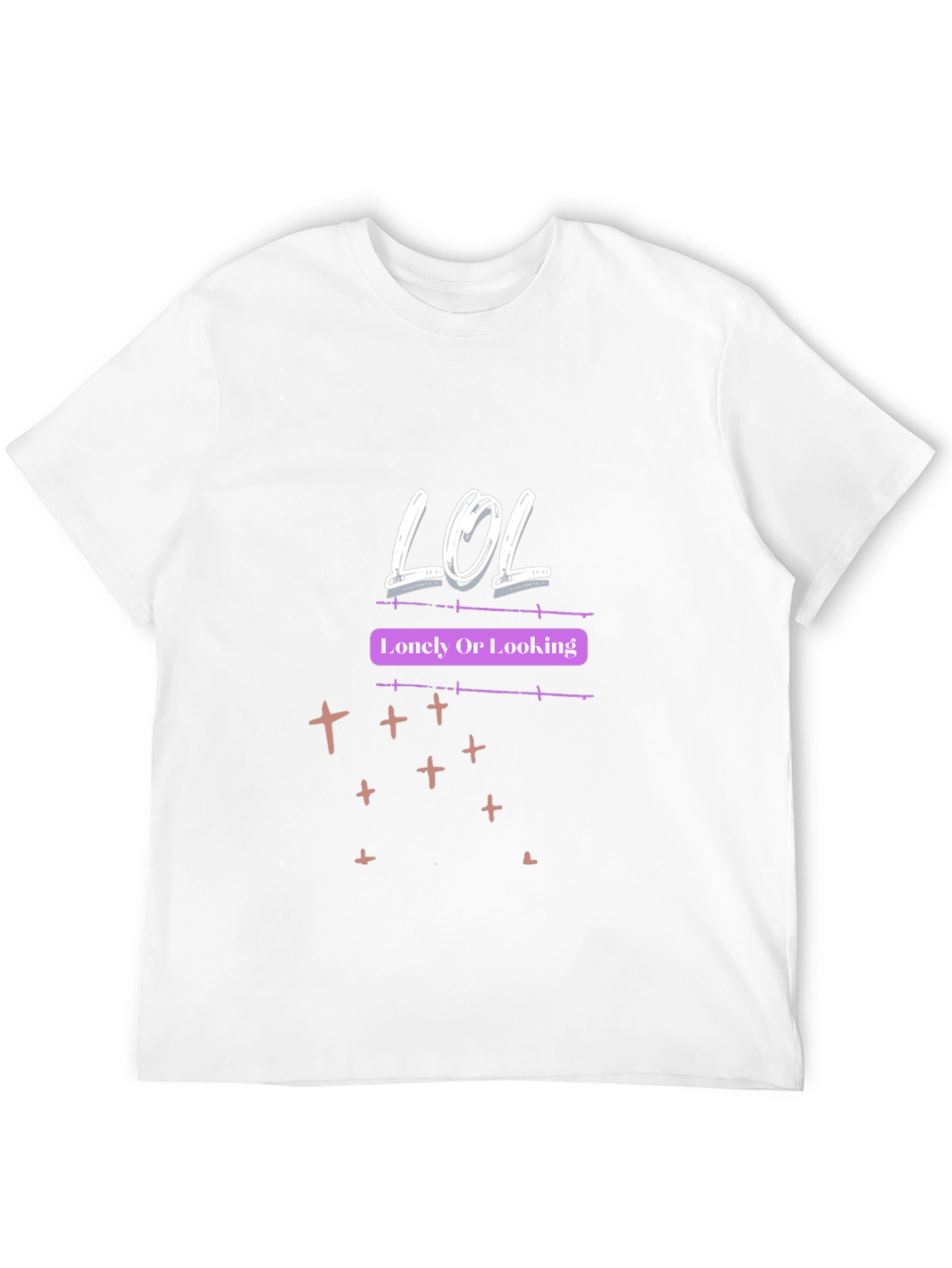 LOL Lonely Or Looking Graphic Tee - Black