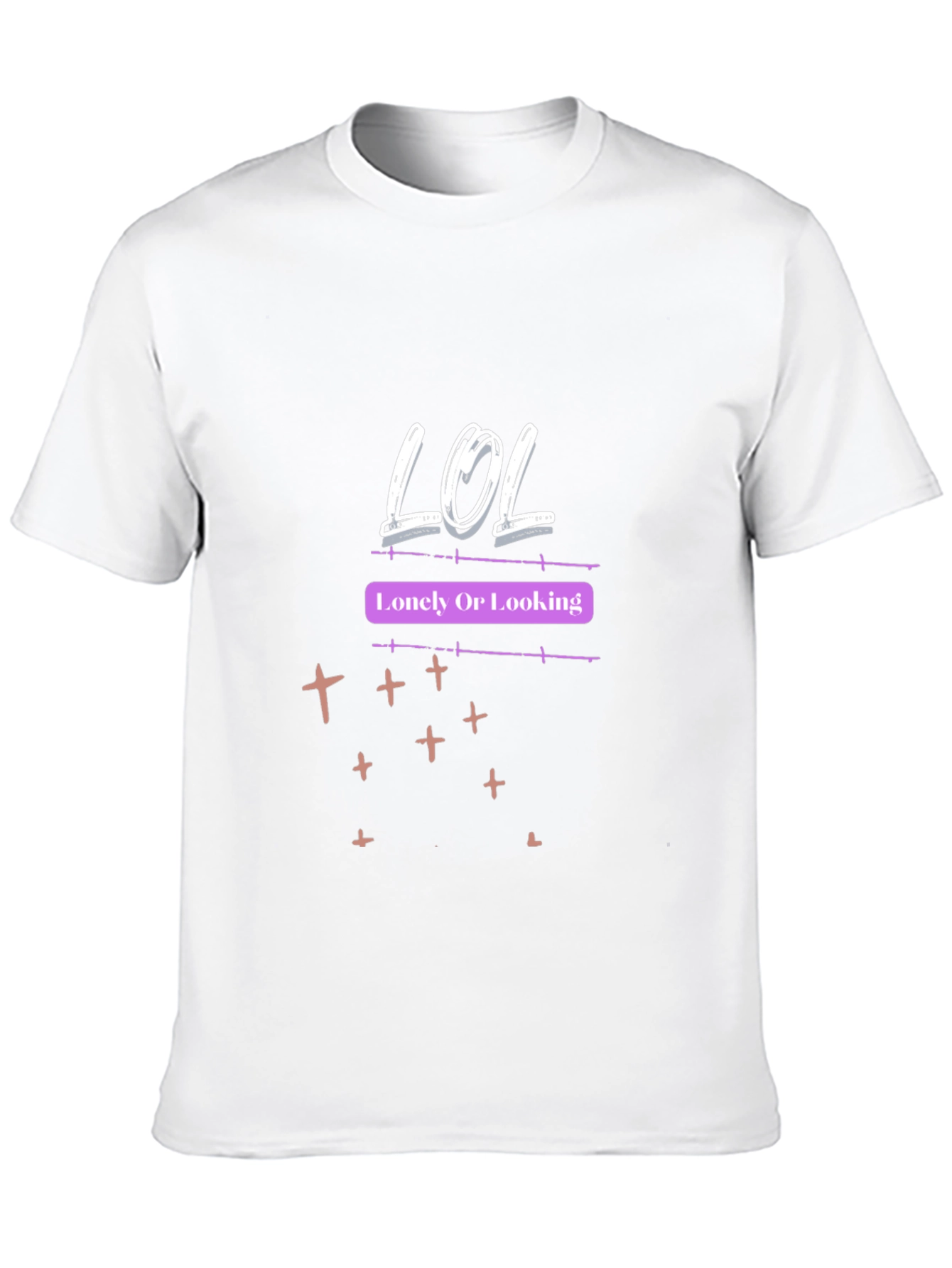 LOL Lonely Or Looking Graphic Tee - Black
