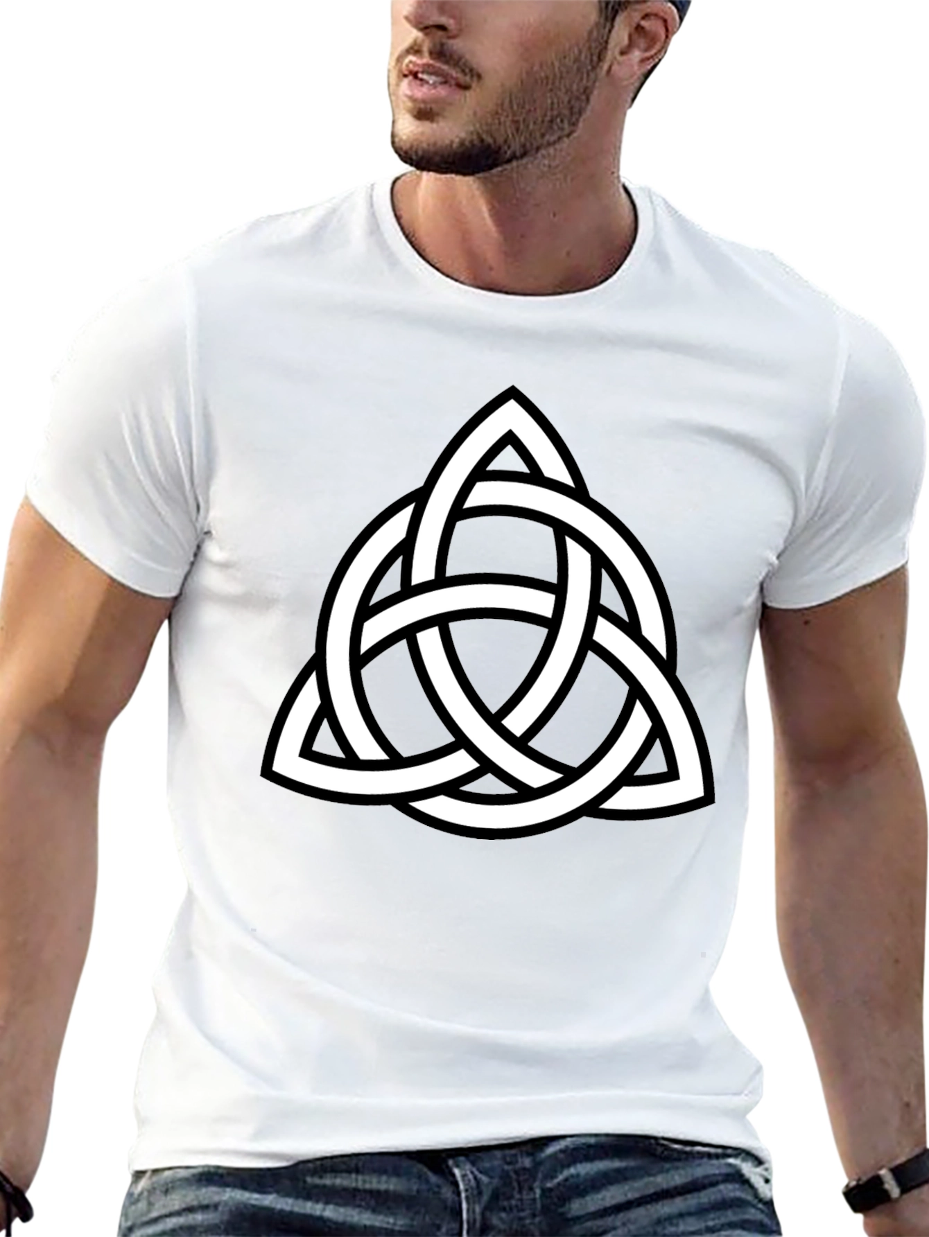 Celtic Knot Graphic Tee - Black Cotton Comfort