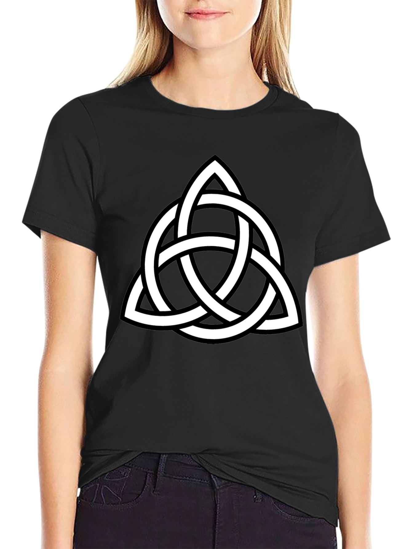 Celtic Knot Graphic Tee - Black Cotton Comfort