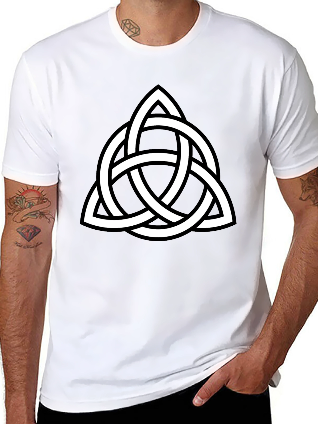 Celtic Knot Graphic Tee - Black Cotton Comfort
