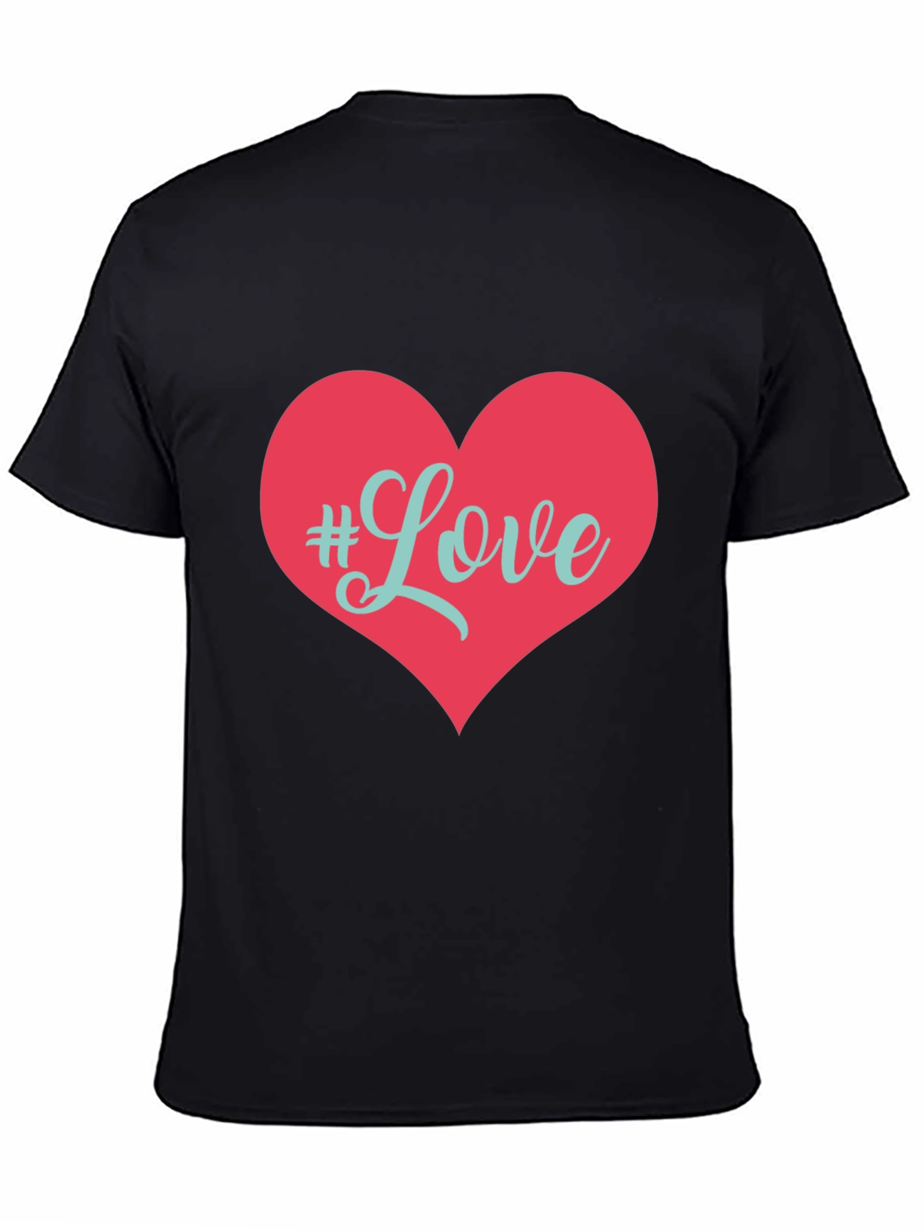 Love Heart Graphic T-Shirt - Black