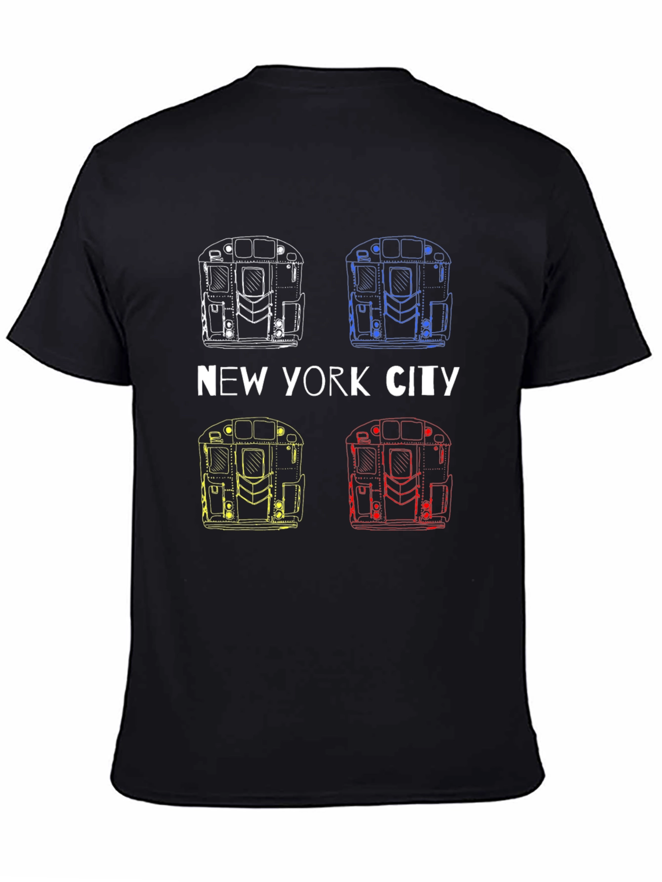New York City Subway Car Graphic T-Shirt