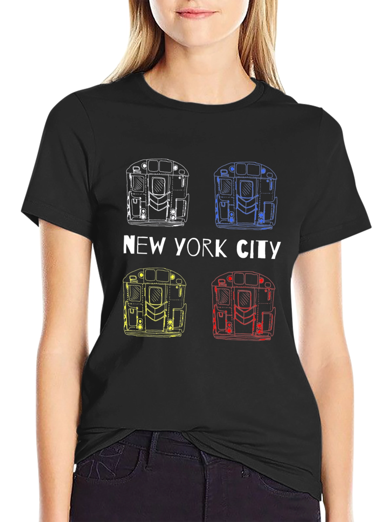 New York City Subway Car Graphic T-Shirt