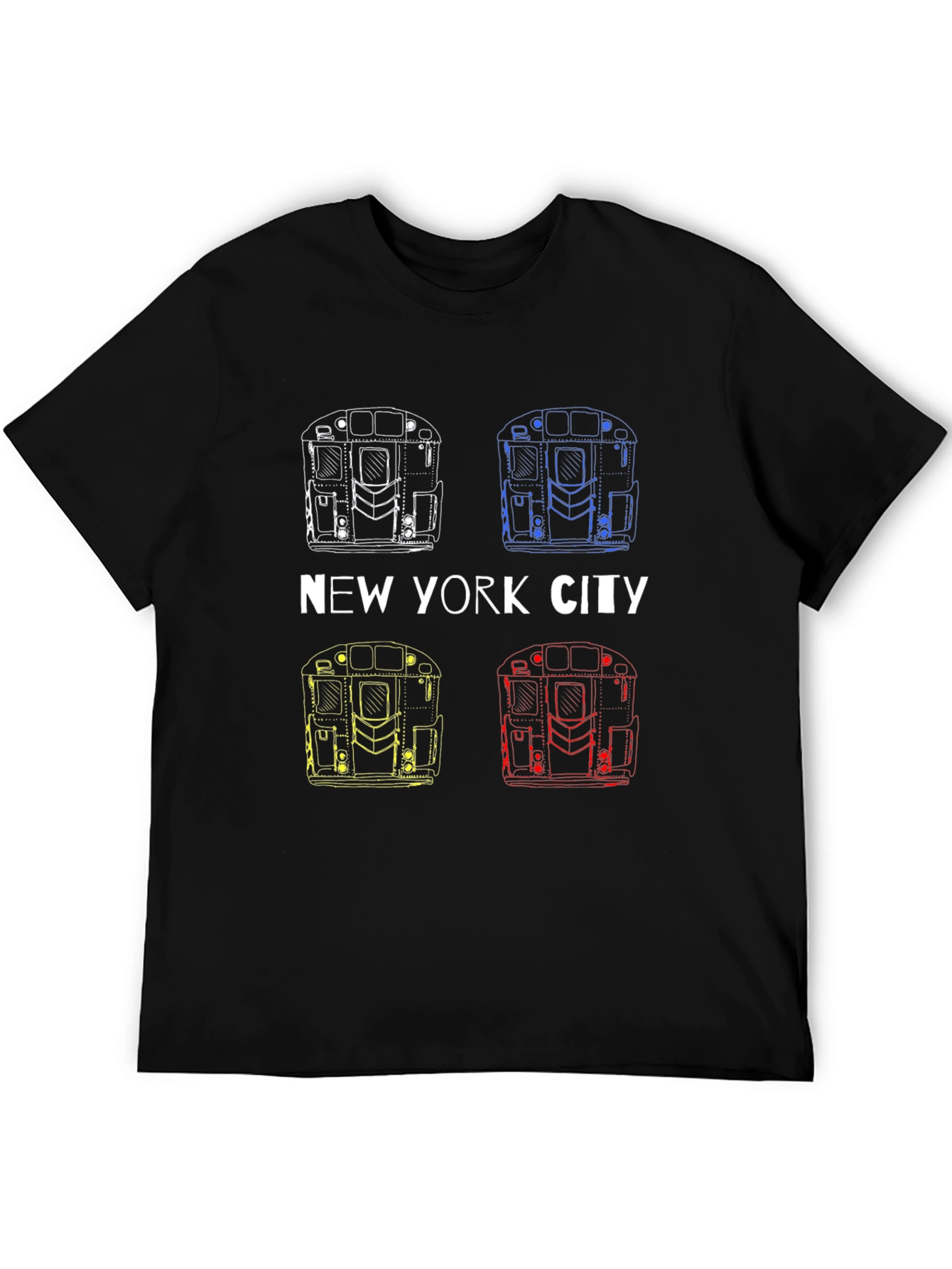 New York City Subway Car Graphic T-Shirt