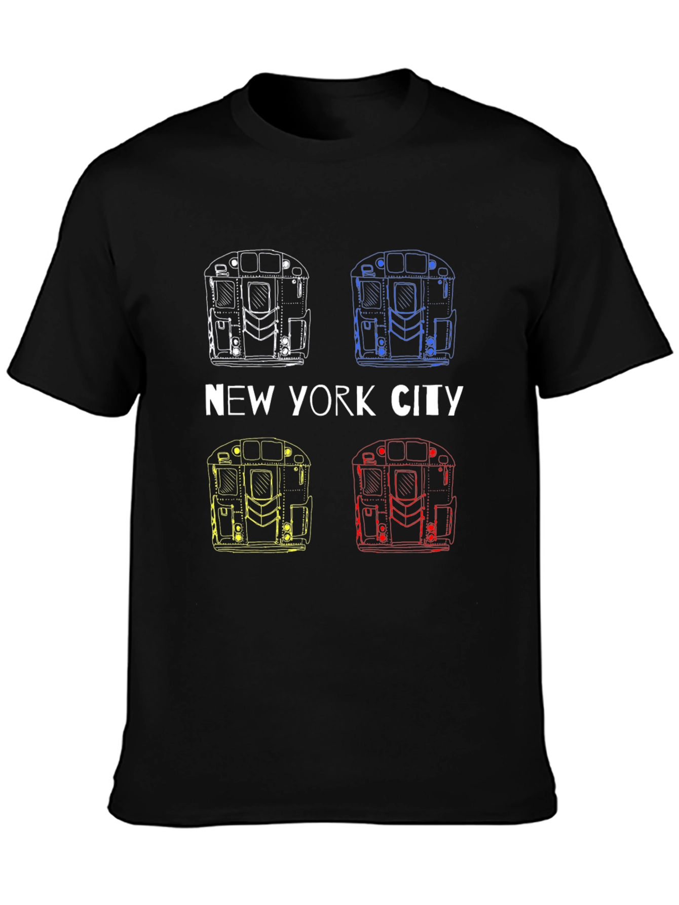 New York City Subway Car Graphic T-Shirt