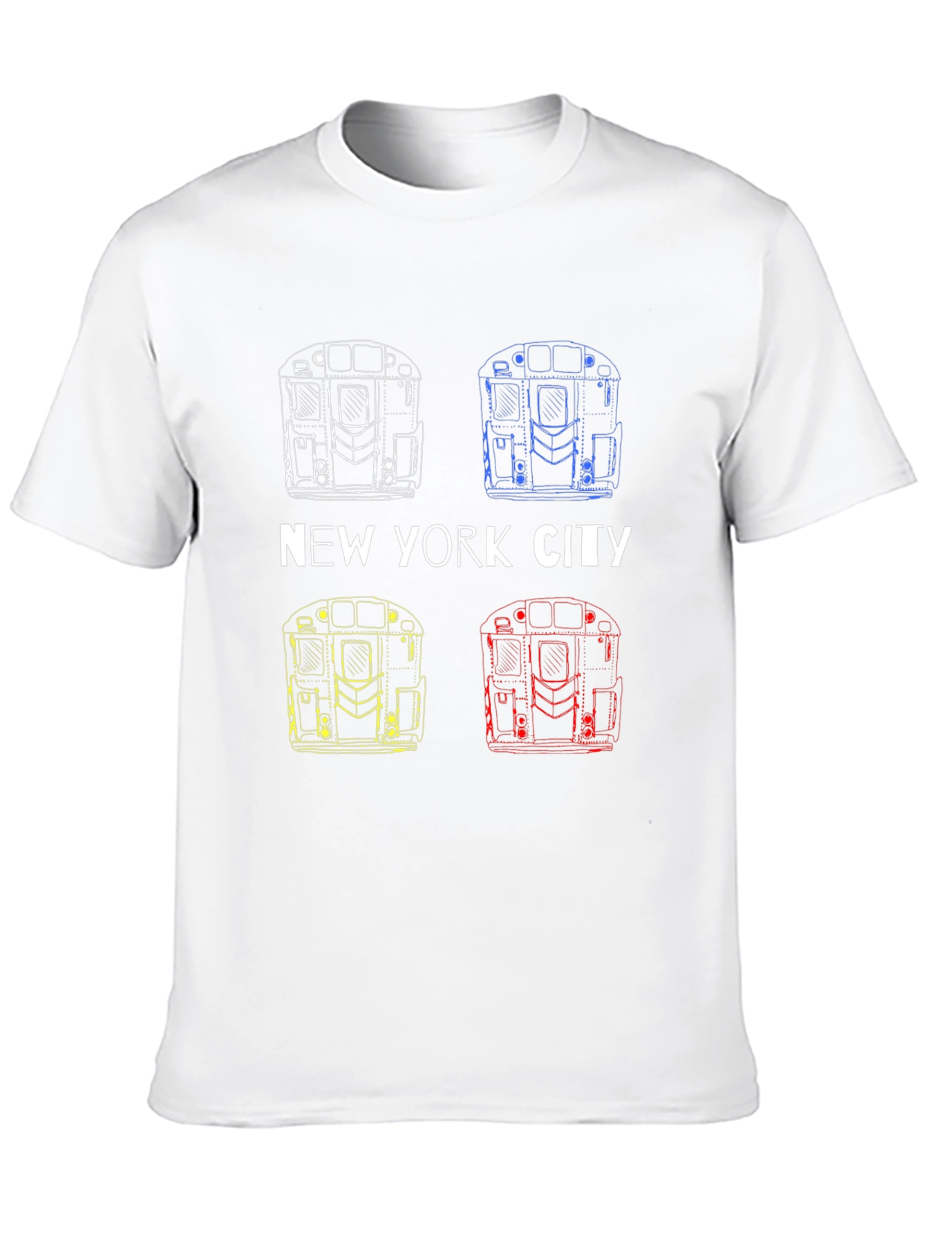 New York City Subway Car Graphic T-Shirt