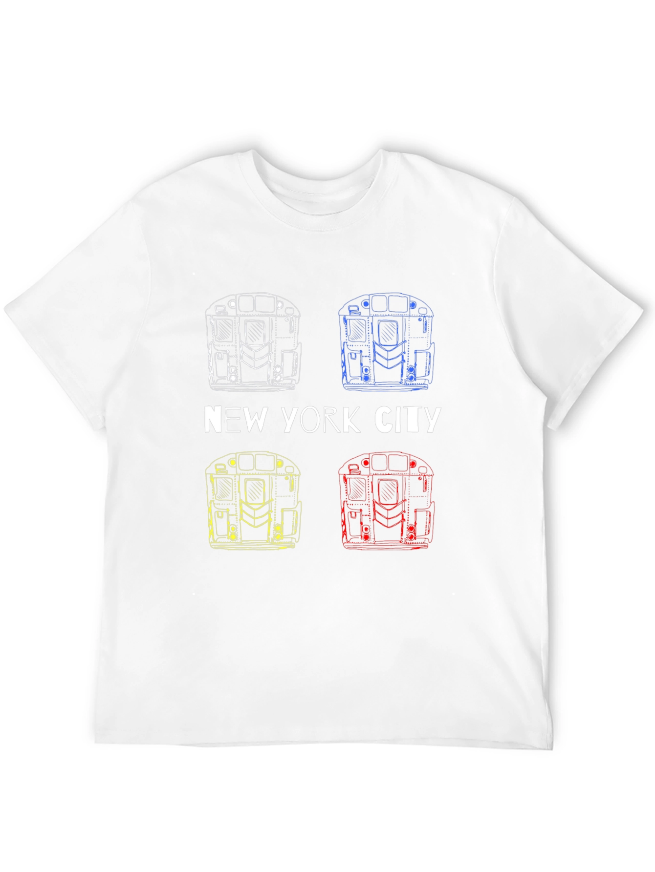 New York City Subway Car Graphic T-Shirt