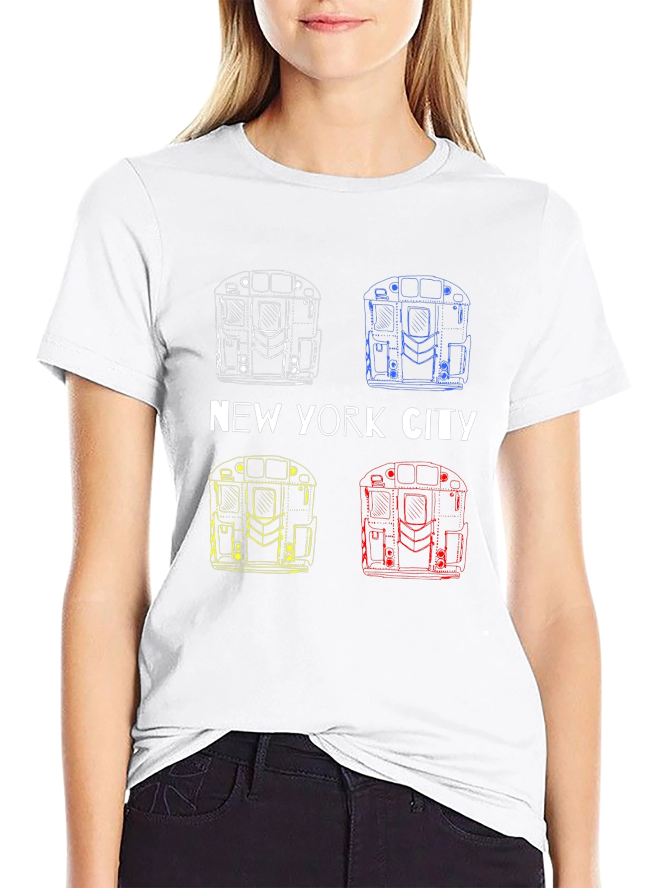 New York City Subway Car Graphic T-Shirt