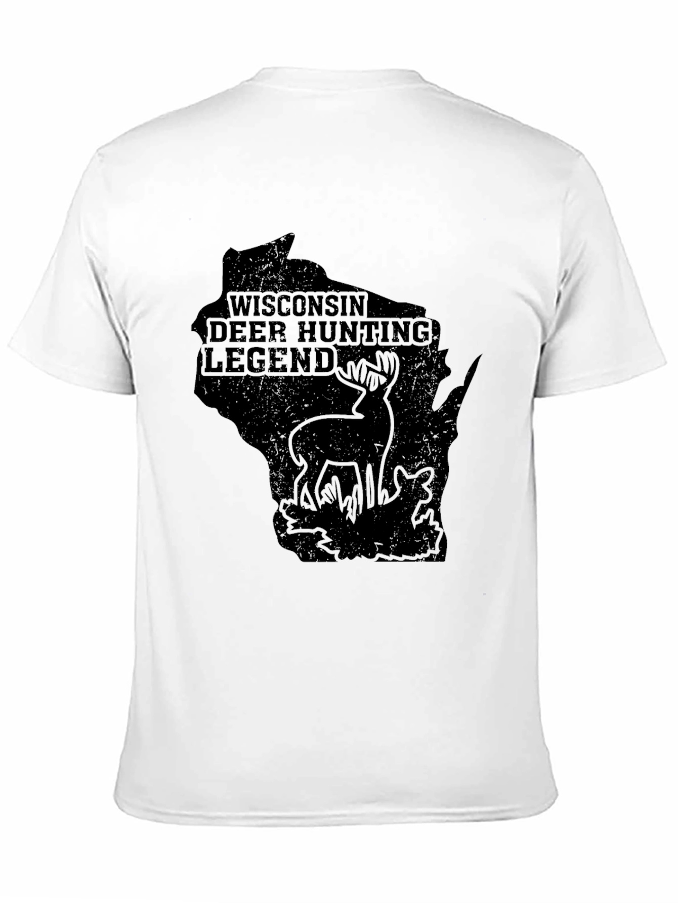 Wisconsin Deer Hunting Legend Black T-Shirt