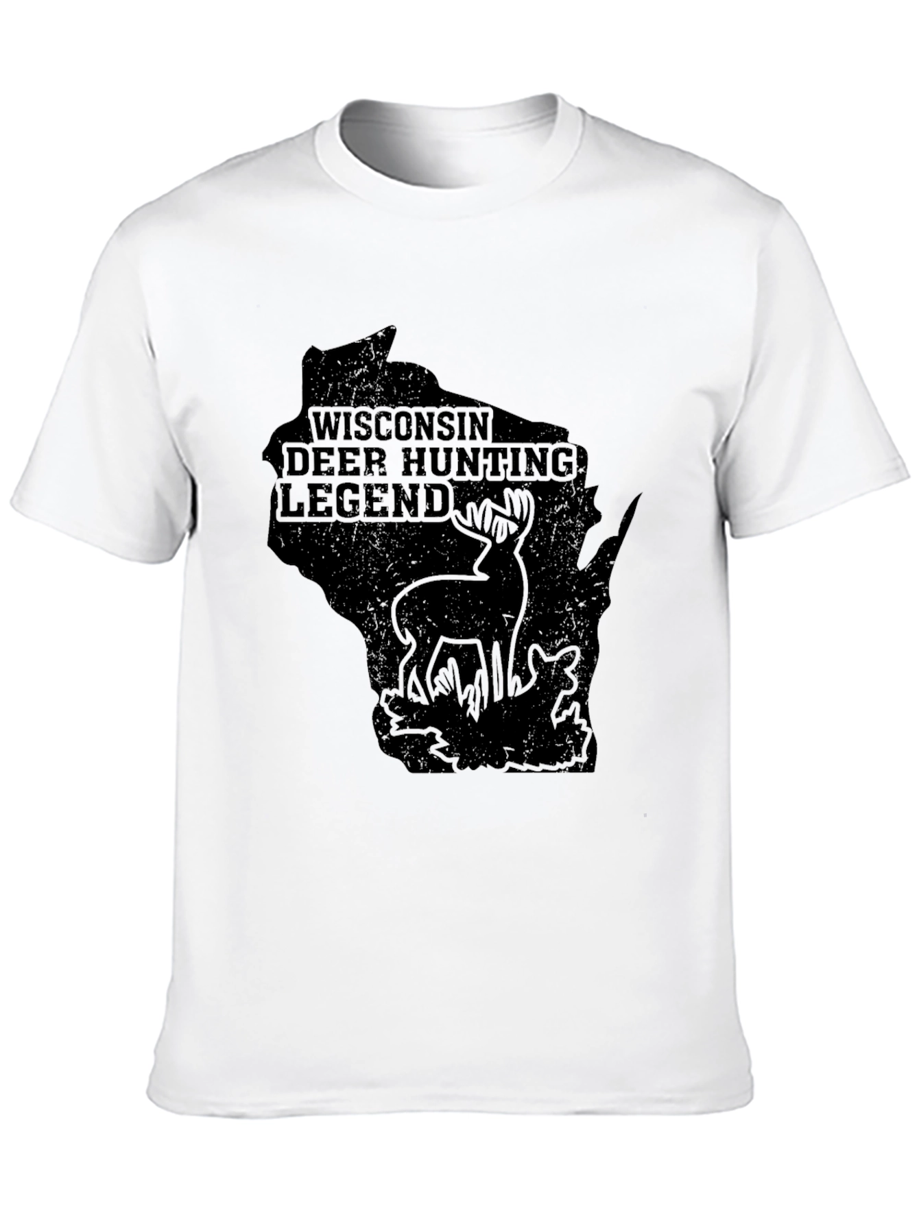 Wisconsin Deer Hunting Legend Black T-Shirt