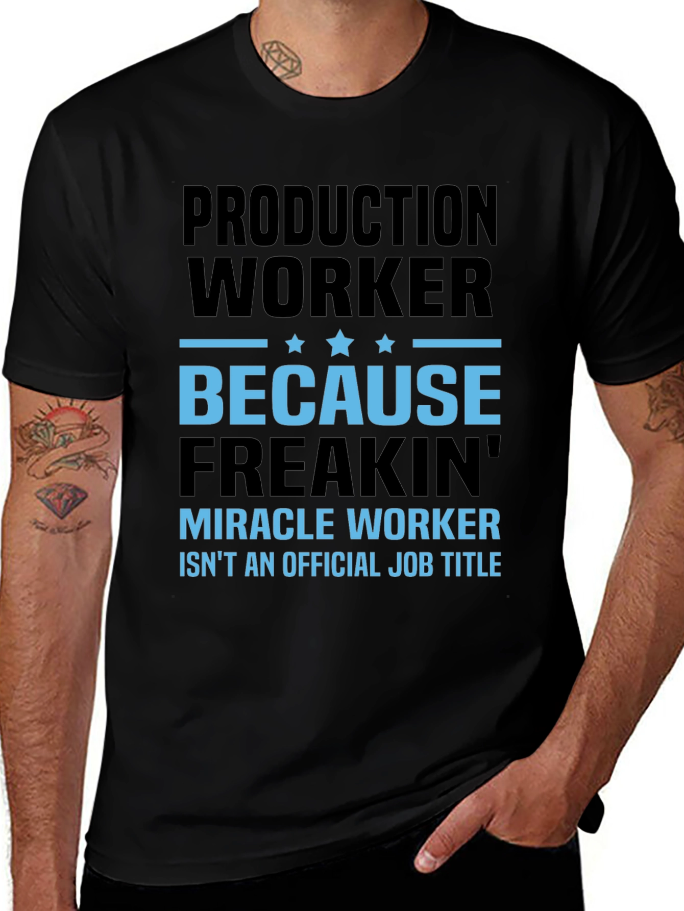 Production Worker Funny Graphic T-Shirt