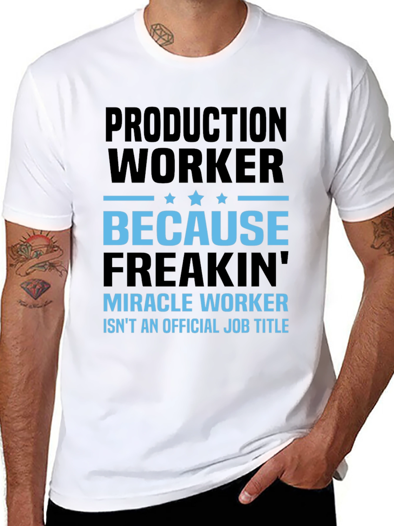 Production Worker Funny Graphic T-Shirt