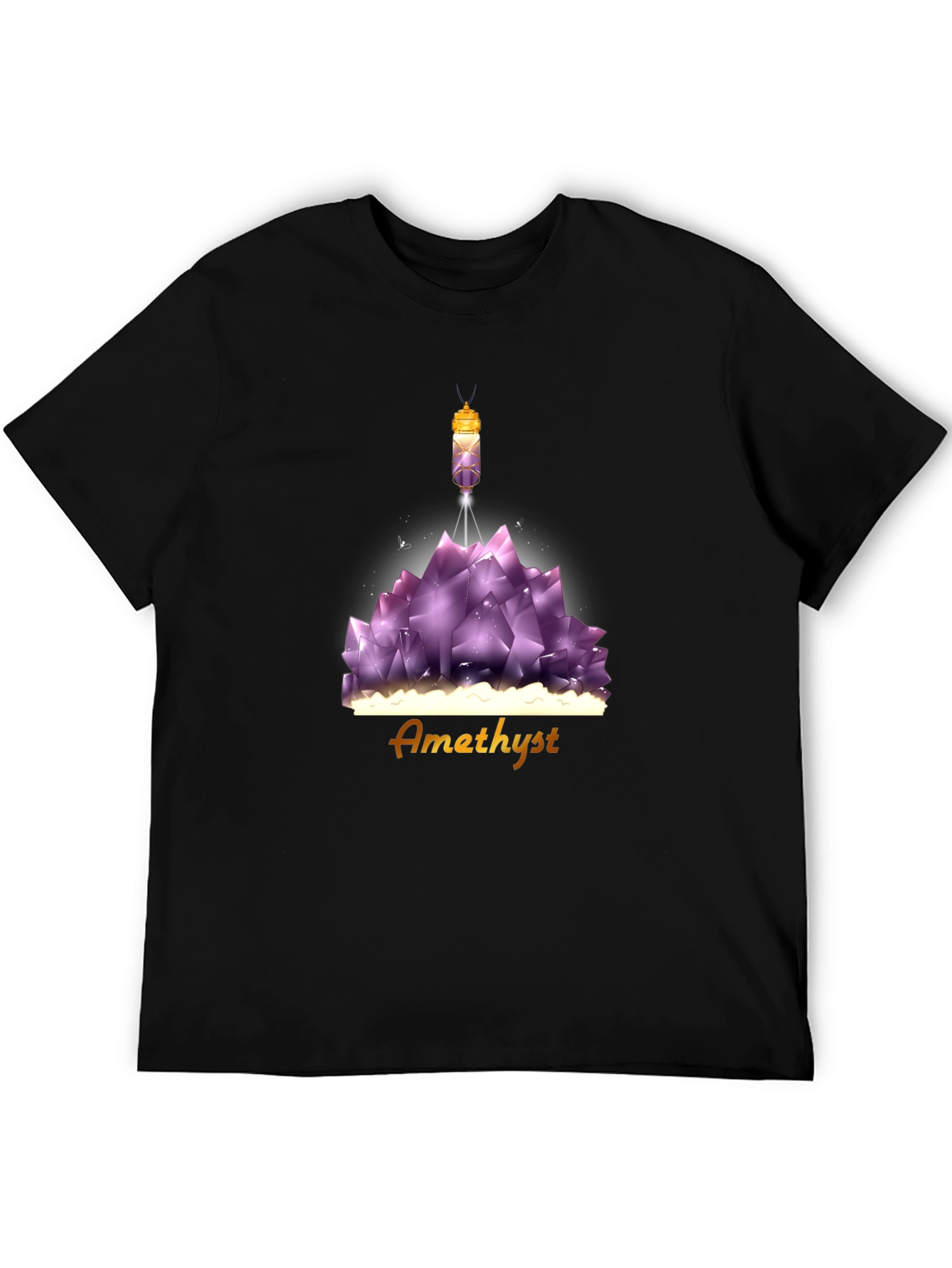 Amethyst Crystal T-Shirt - Unique Gemstone Design